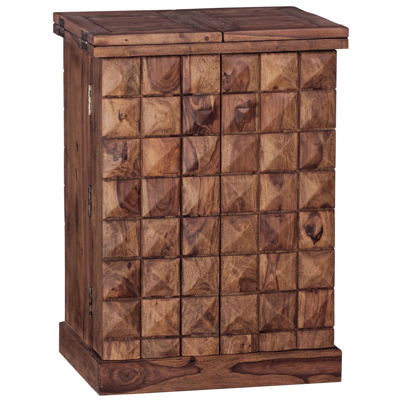 Hausbar - Sheesham Massivholz - 65 cm breit