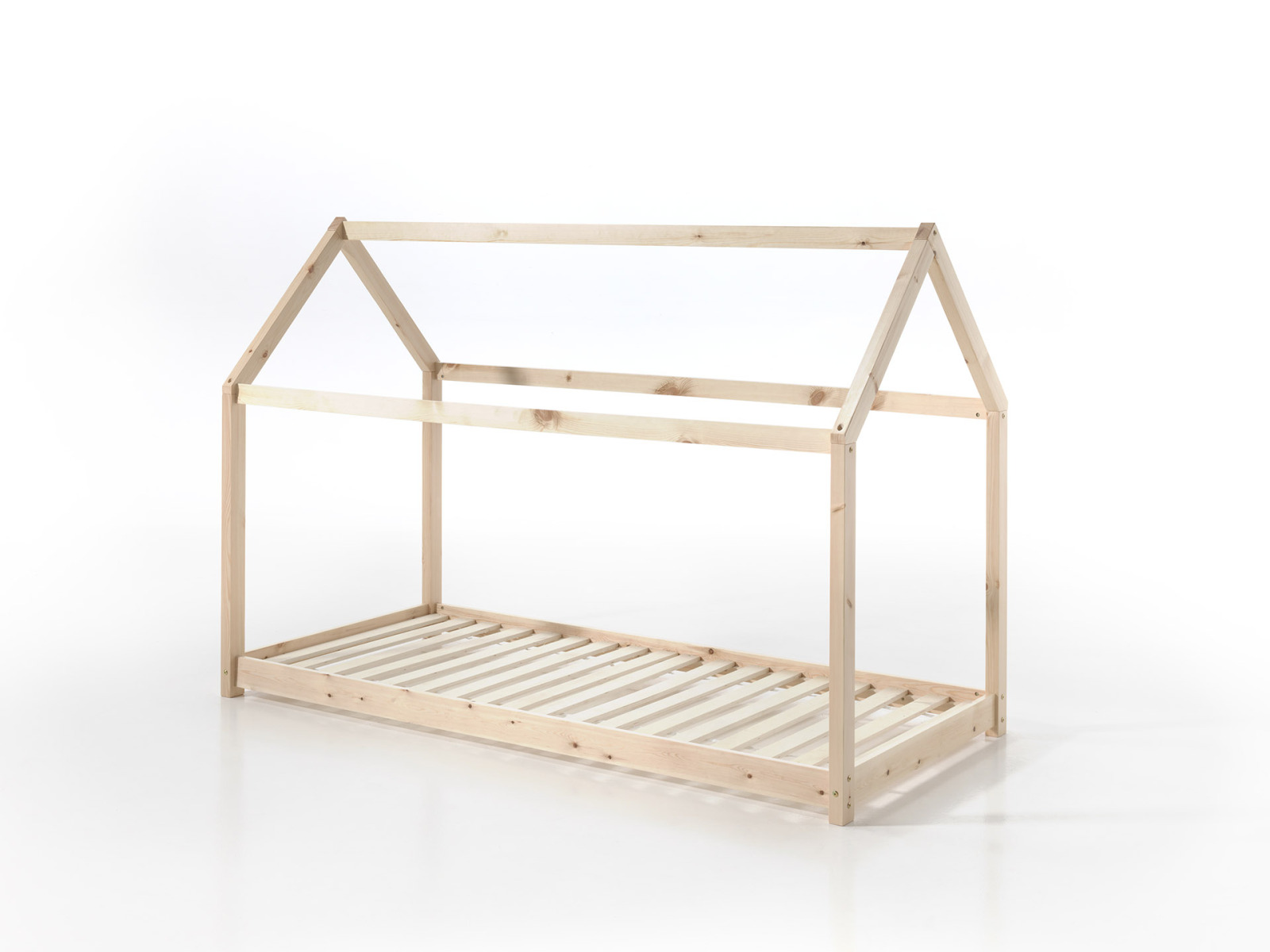 Hausbett CABANE - natur - Kiefer massiv - 90x200 cm