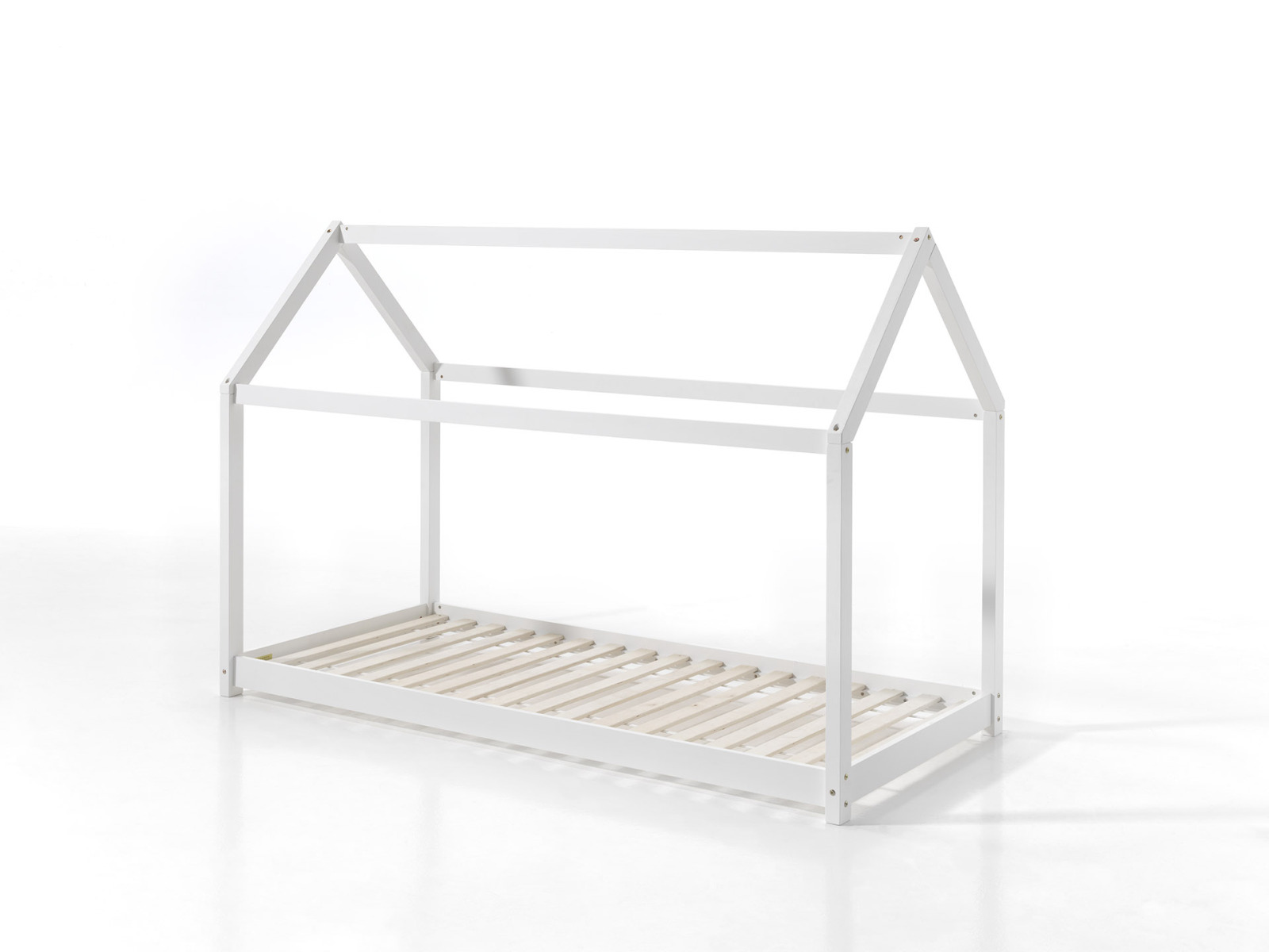 Hausbett CABANE - weiß - Massivholz - 90x200 cm