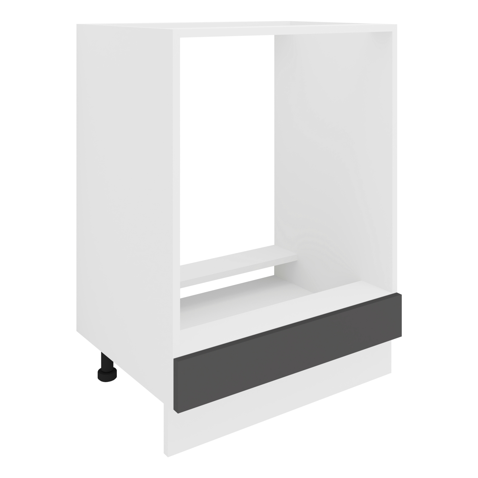Herdumbauschrank ESILO - anthrazit - weiß - 60 cm