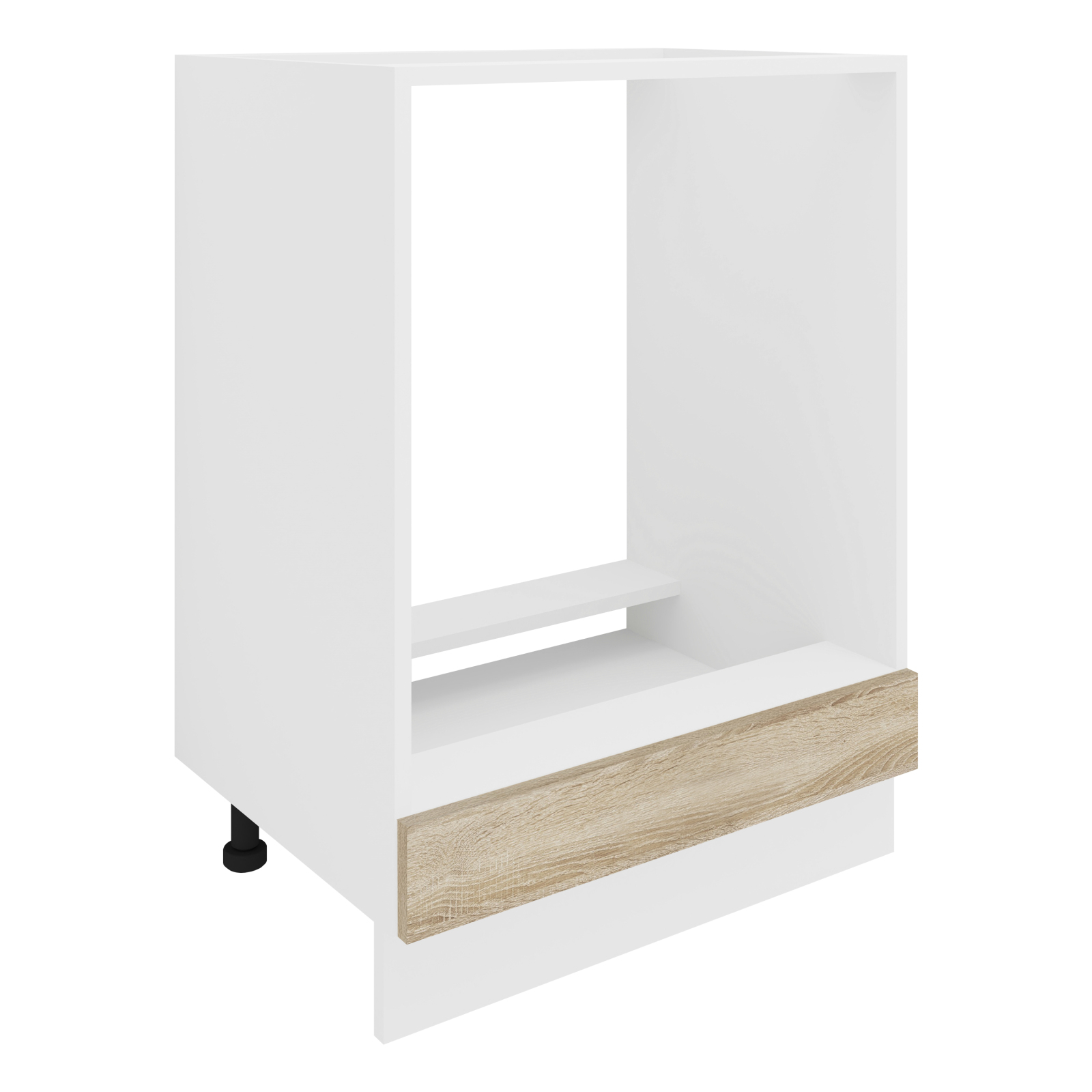 Herdumbauschrank ESILO - Sonoma Eiche -weiß - 60 cm