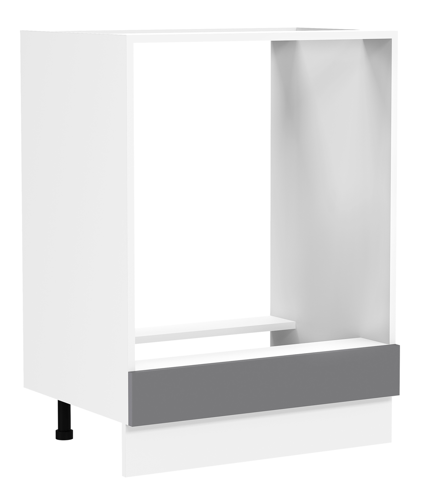 Herdumbauschrank FASOLA - weiß-anthrazit - 60 cm