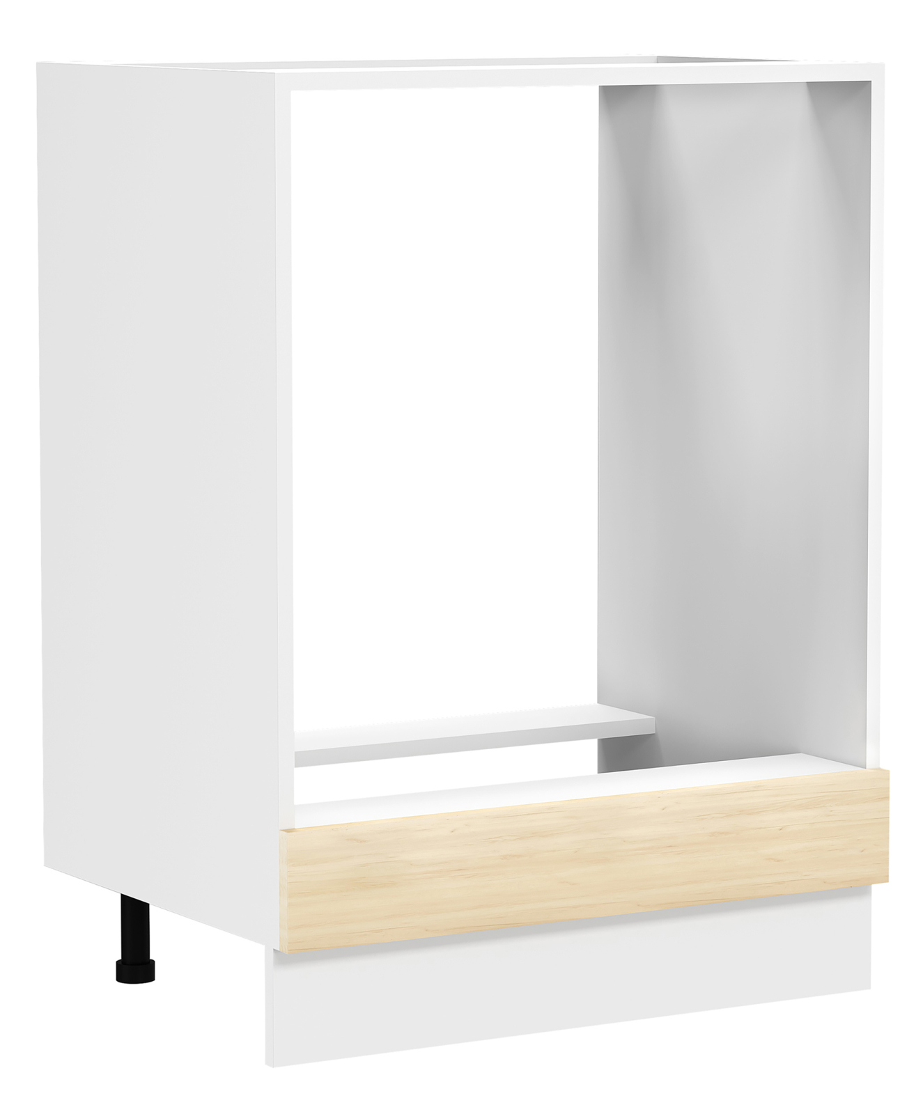 Herdumbauschrank FASOLA - weiß - Honig Eiche - 60 cm