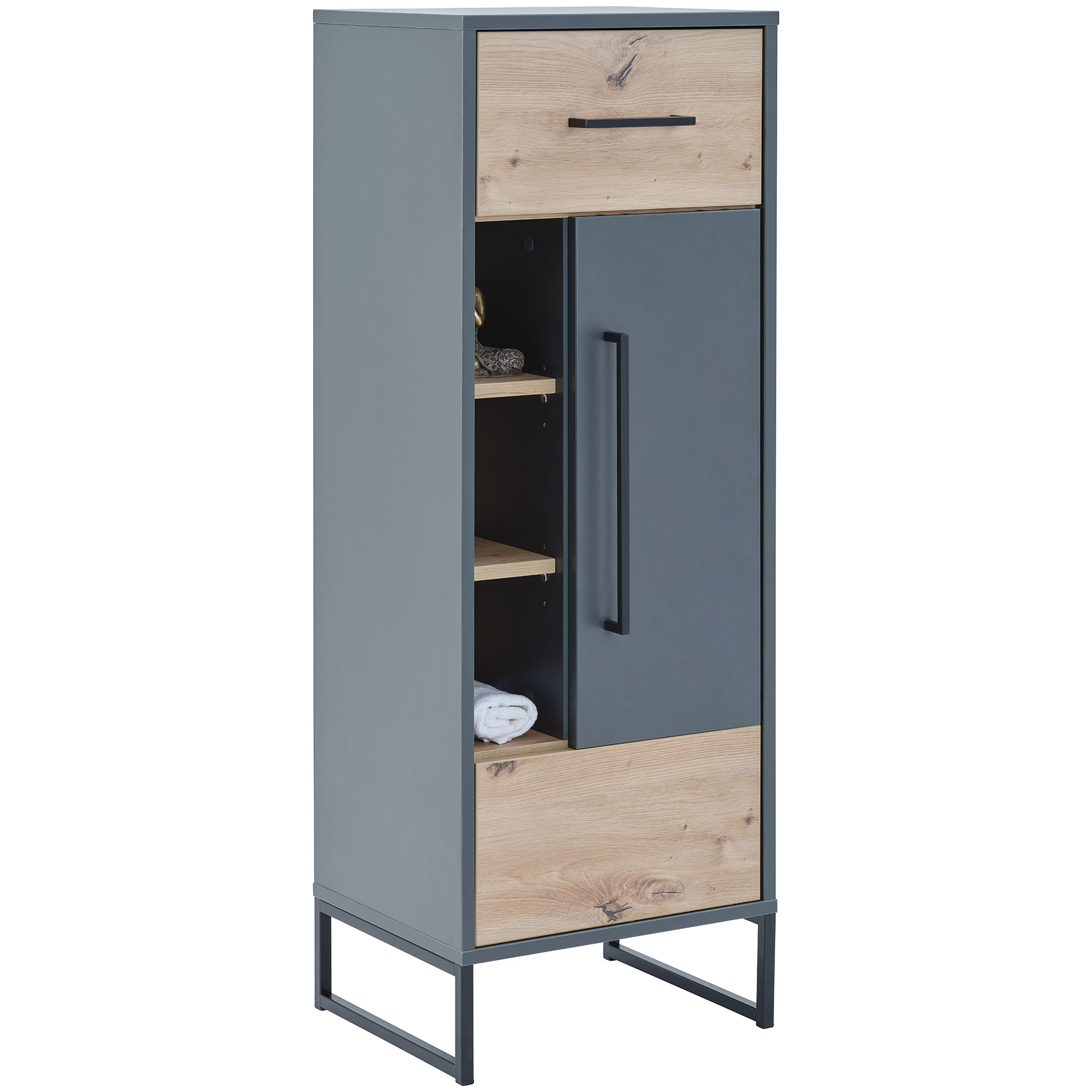 Highboard - anthrazit - Artisan Eiche - Softclose