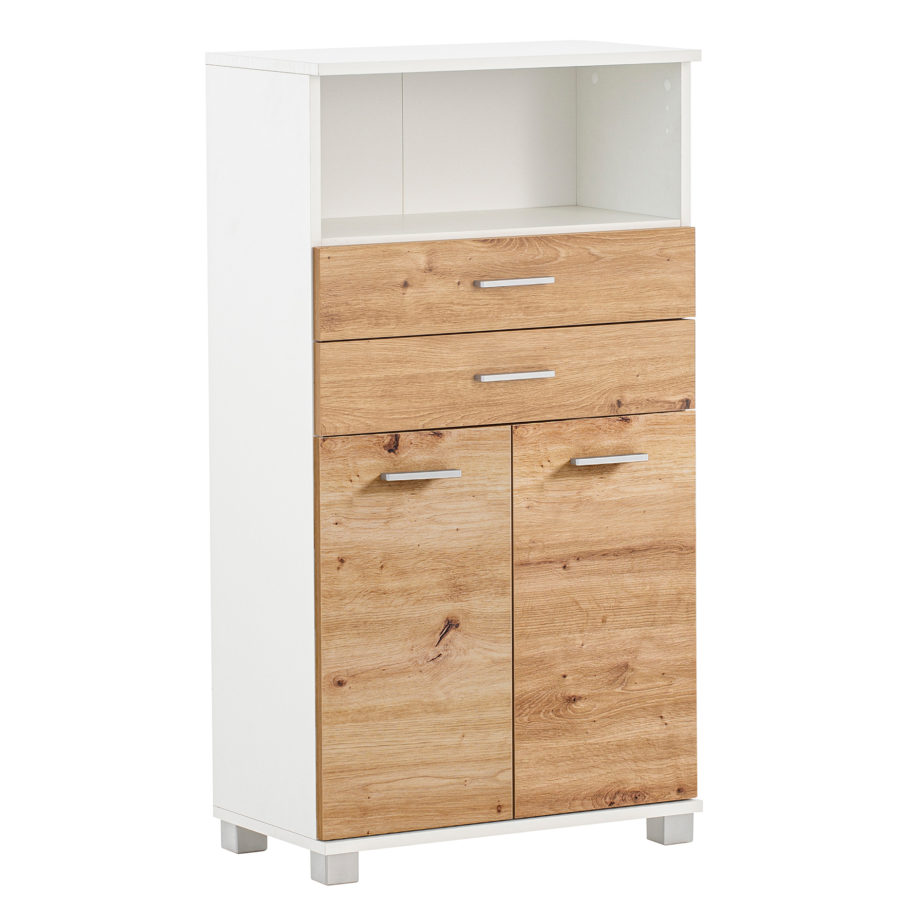 Highboard - Artisan Eiche - weiß - 2 Schubladen - 59,8 cm