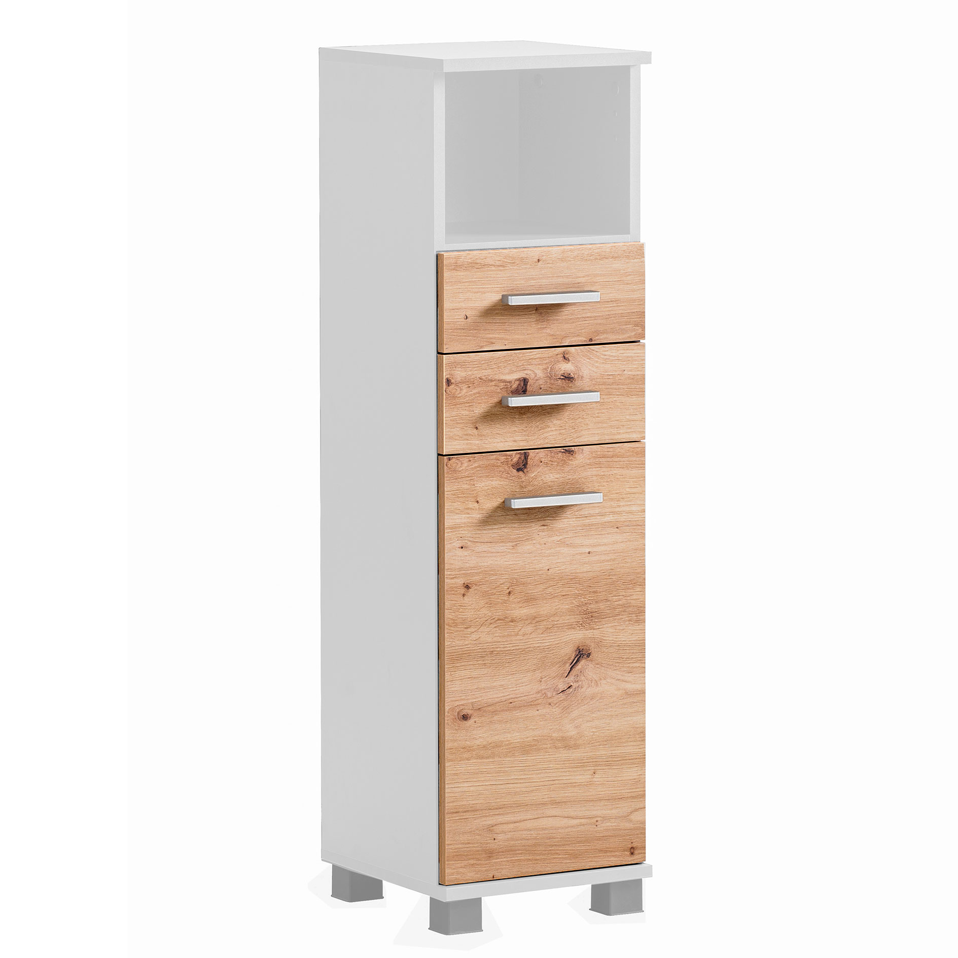 Highboard - Artisan Eiche - weiß - 30,3 cm