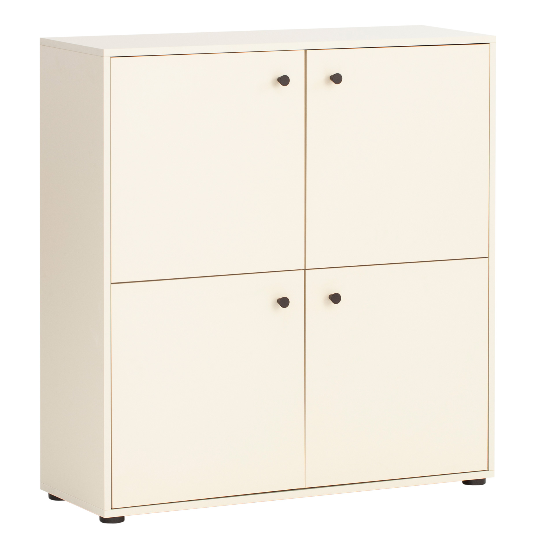 Highboard - cremebeige - 8 Fächer - 98,1 cm breit