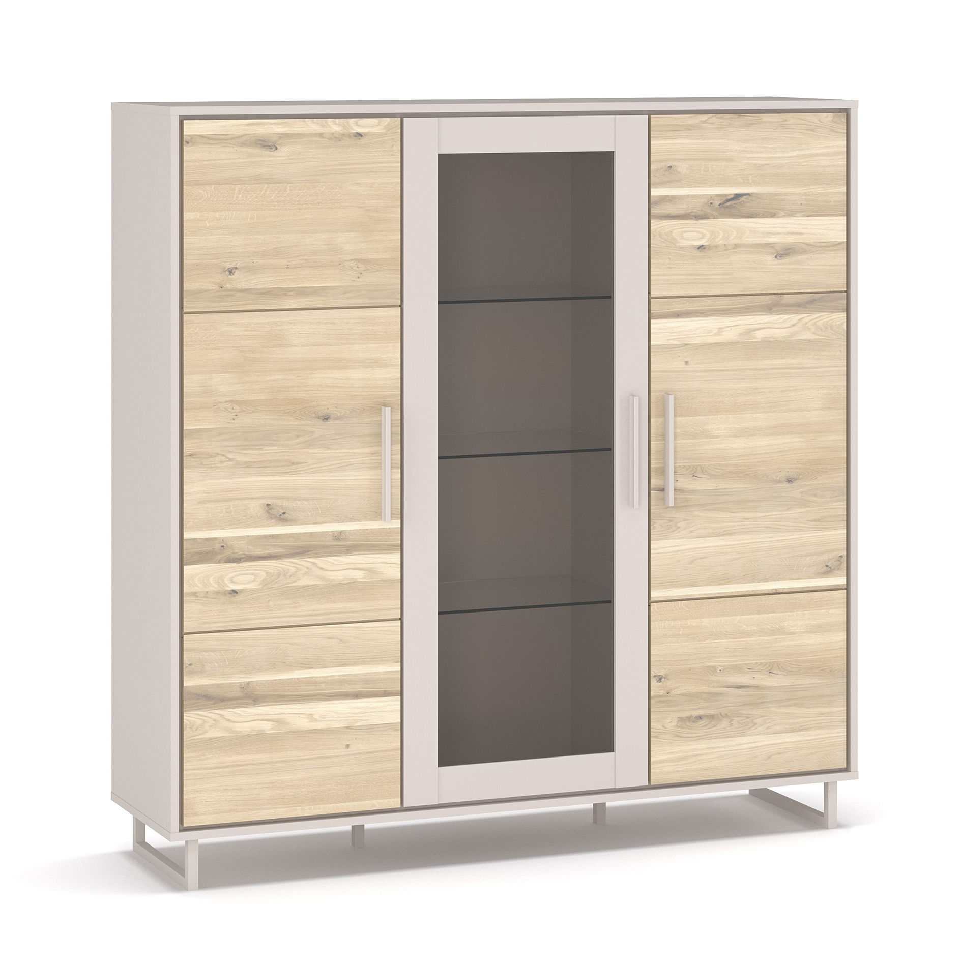Highboard - Eiche Bianco - kreidefarben - 146 cm breit