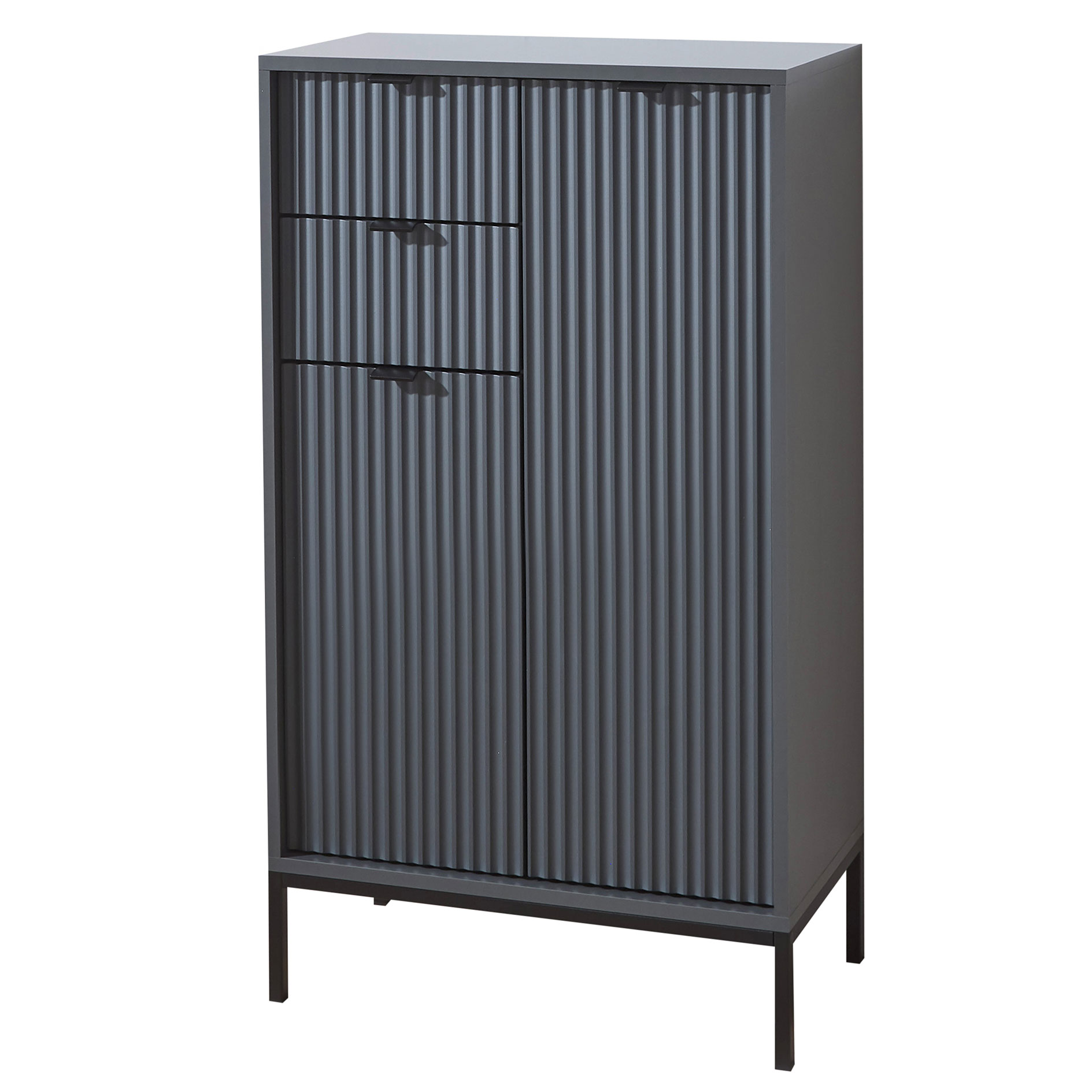 Highboard - grau matt - 60 cm breit