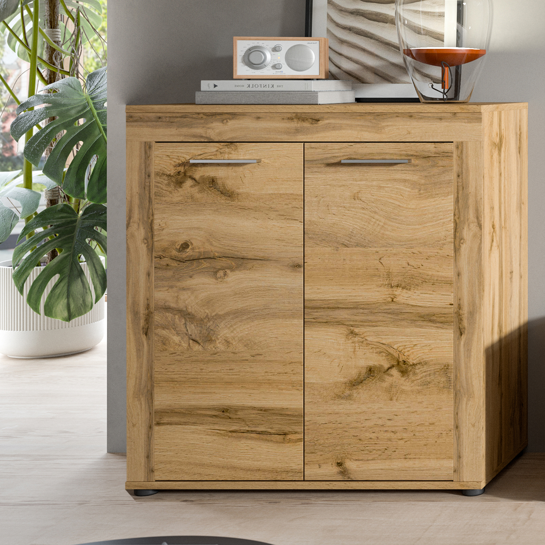 Highboard JAM - Wotan Eiche - 80 cm breit