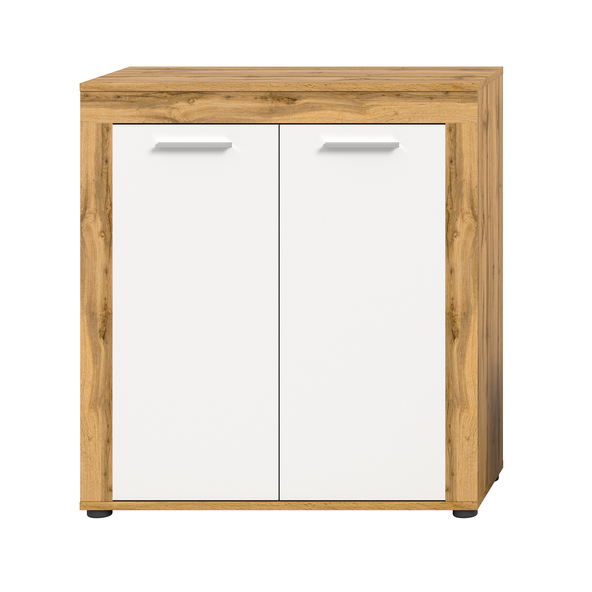 Highboard JAM - Wotan Eiche - weiß - 80 cm breit