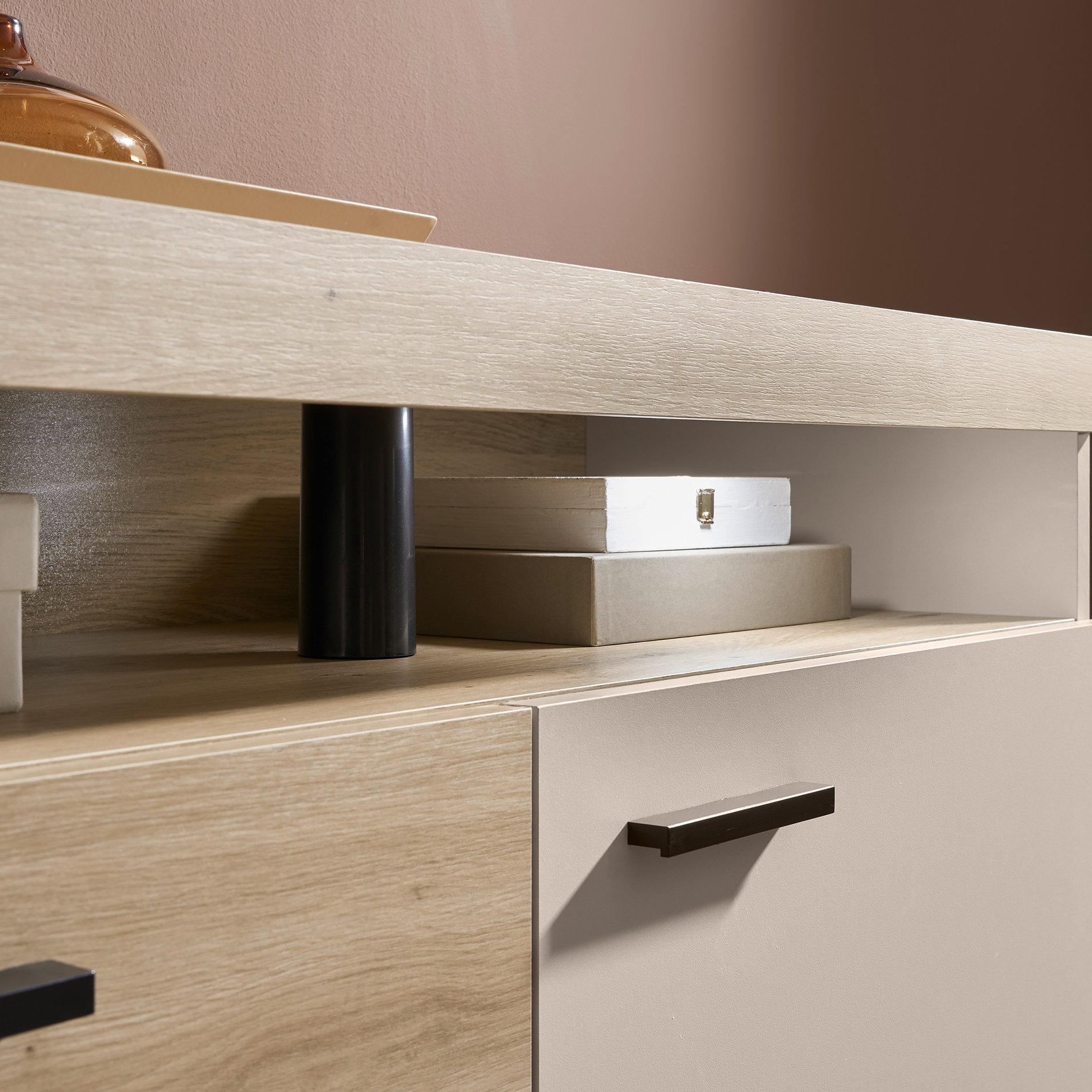 Highboard - kaschmir - Artisan Eiche - 151 cm breit