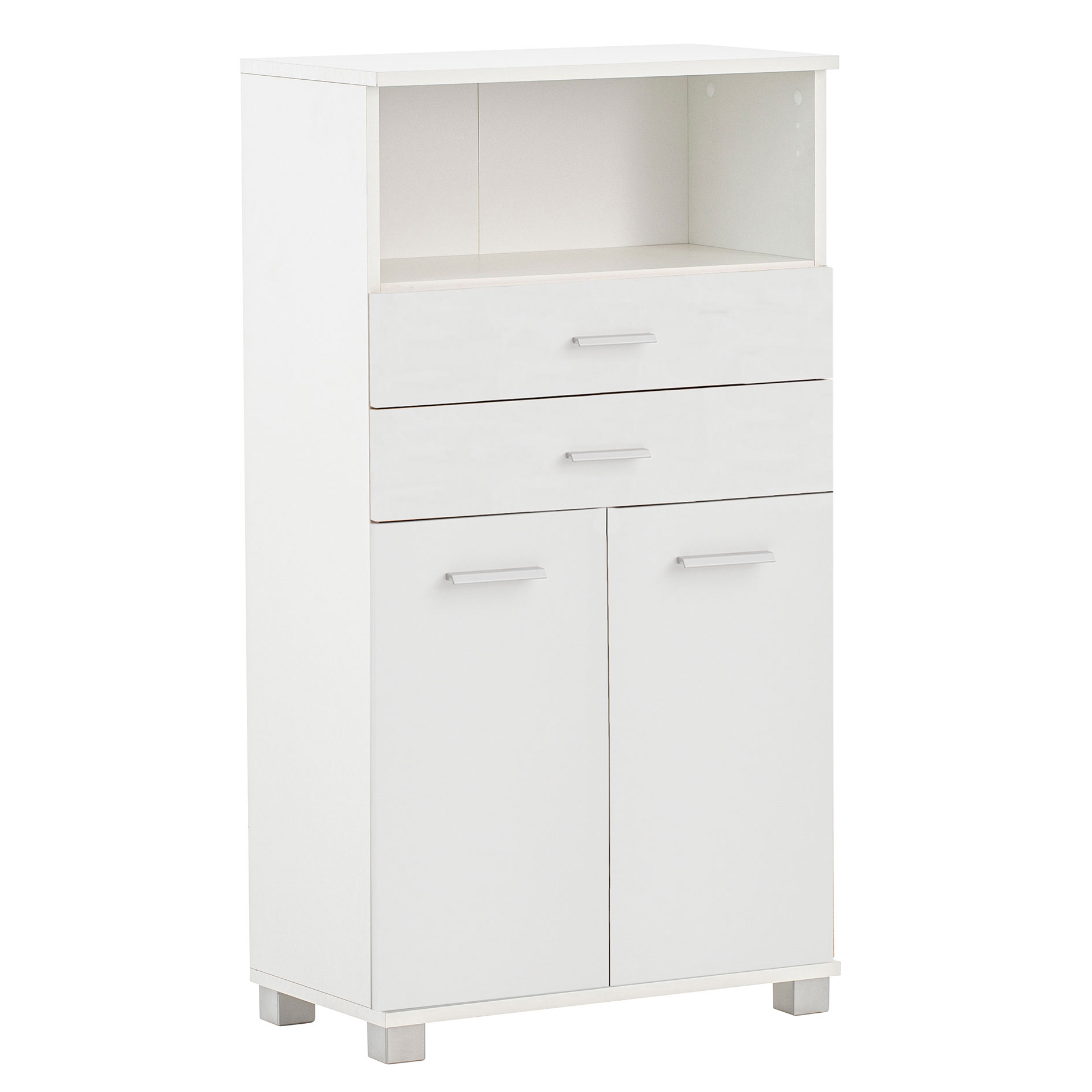 Highboard - mattweiß - 2 Schubladen - 59,8 cm