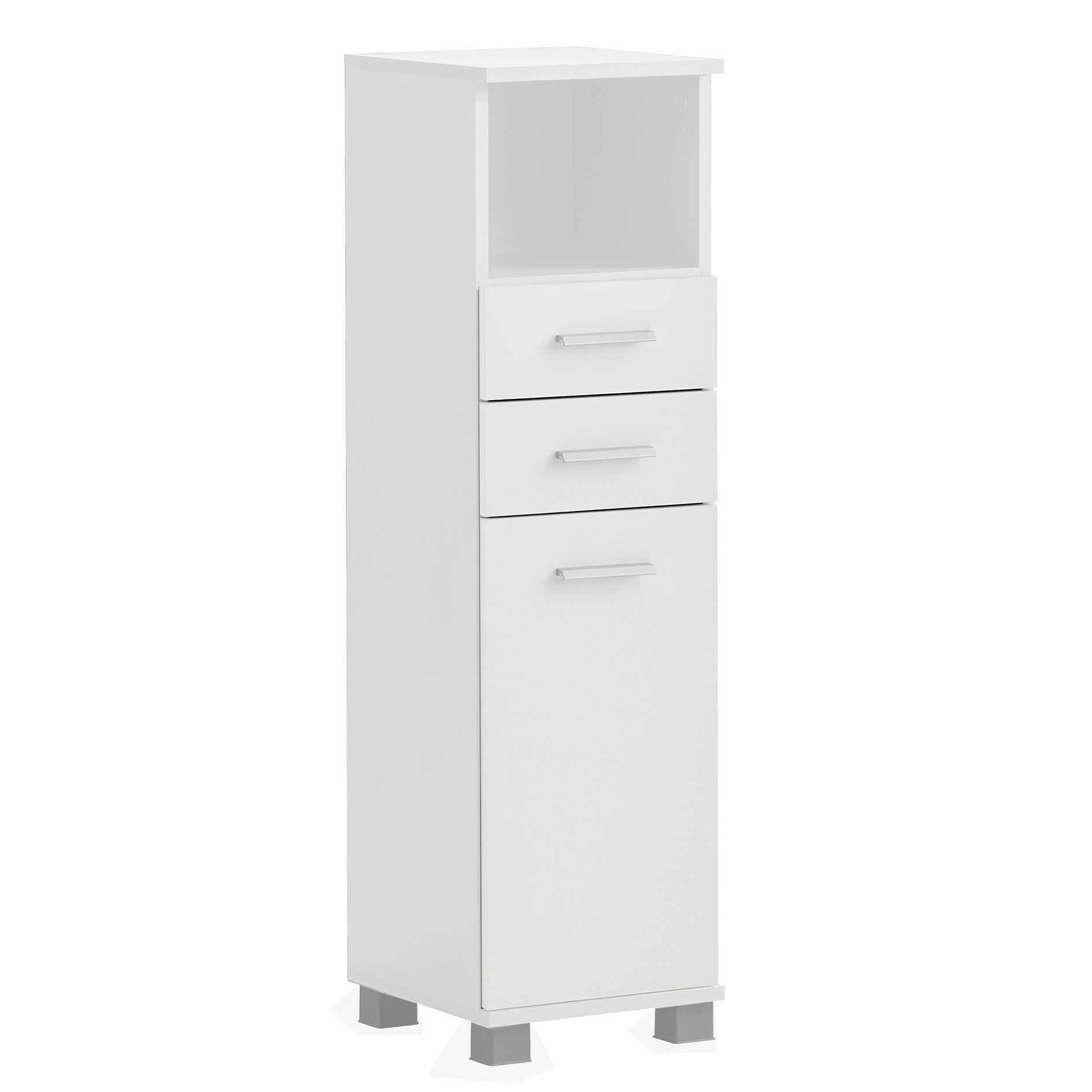 Highboard - mattweiß - 2 Schubladen