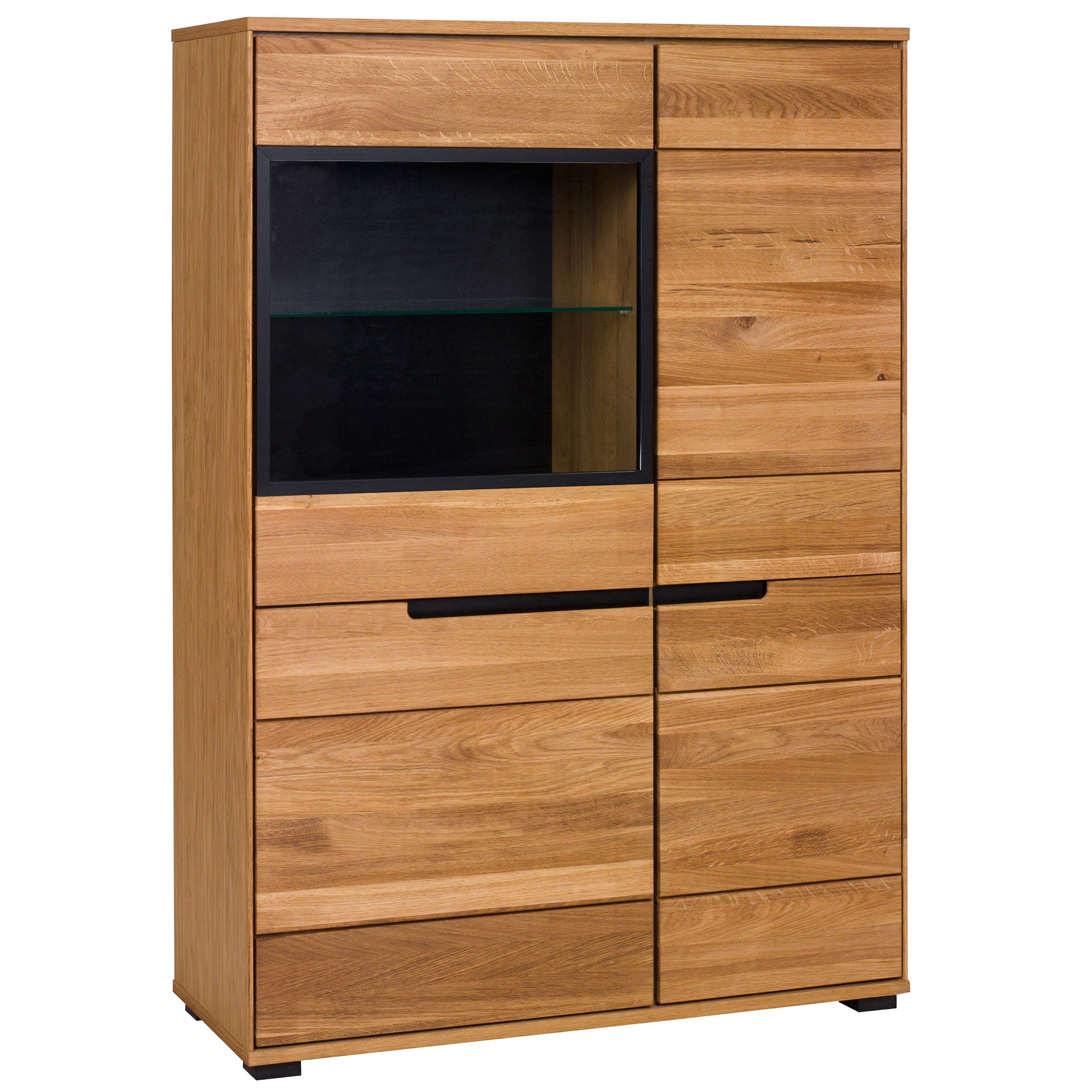 Highboard - natur - teilmassiv - 102,5 cm breit
