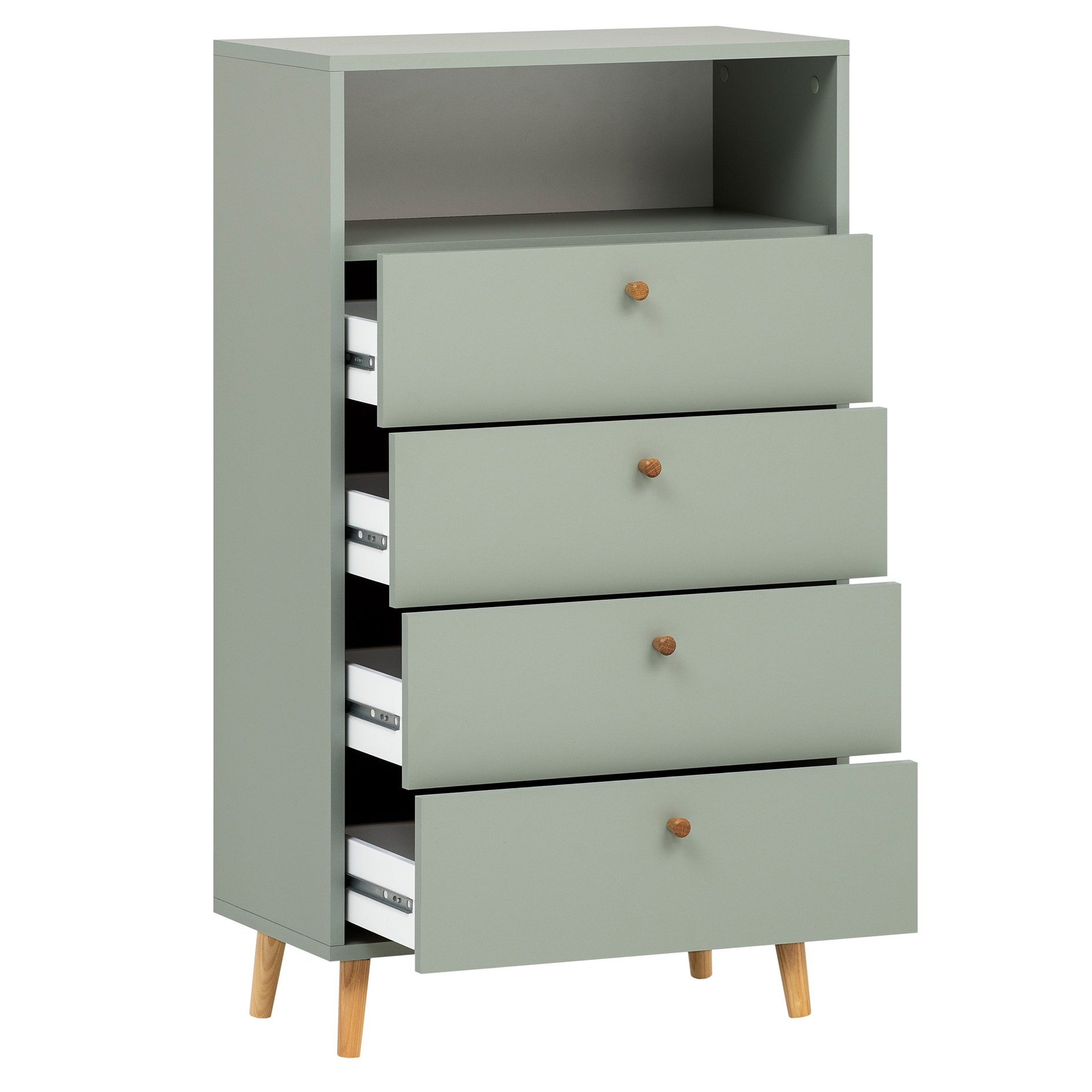 Highboard - pistazie - 4 Schubkästen - 60 cm breit