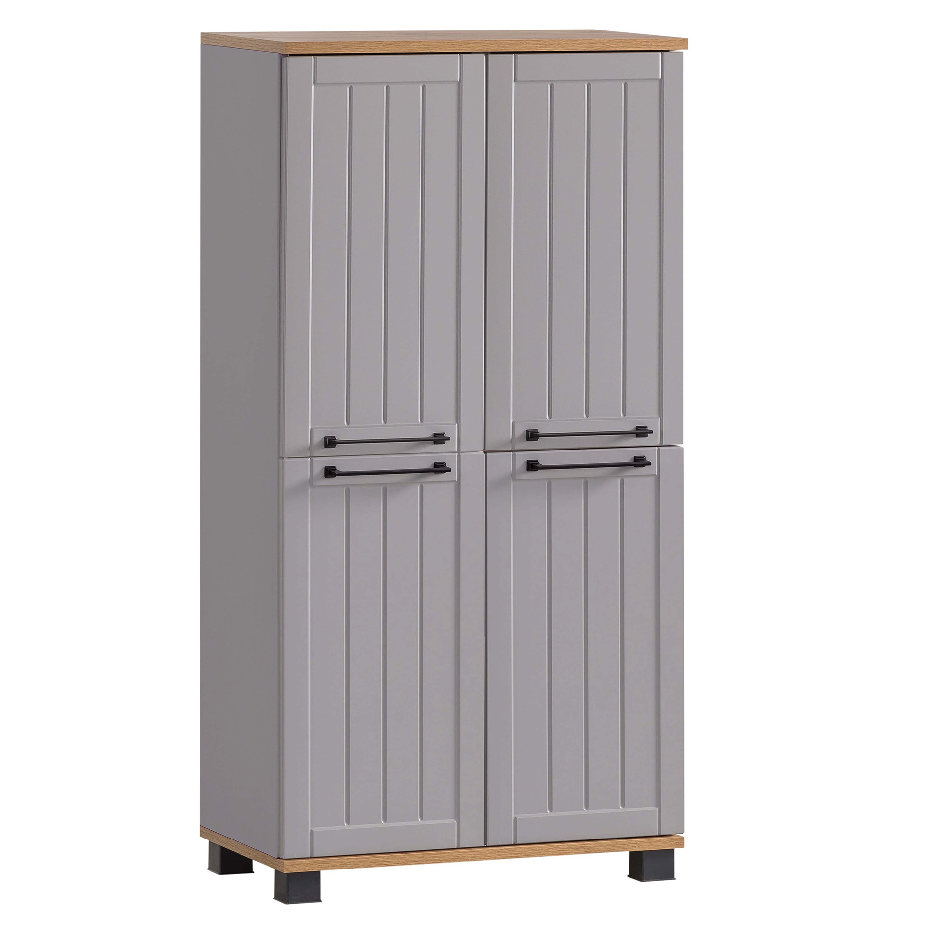 Highboard - platingrau-Eiche - 117 cm hoch