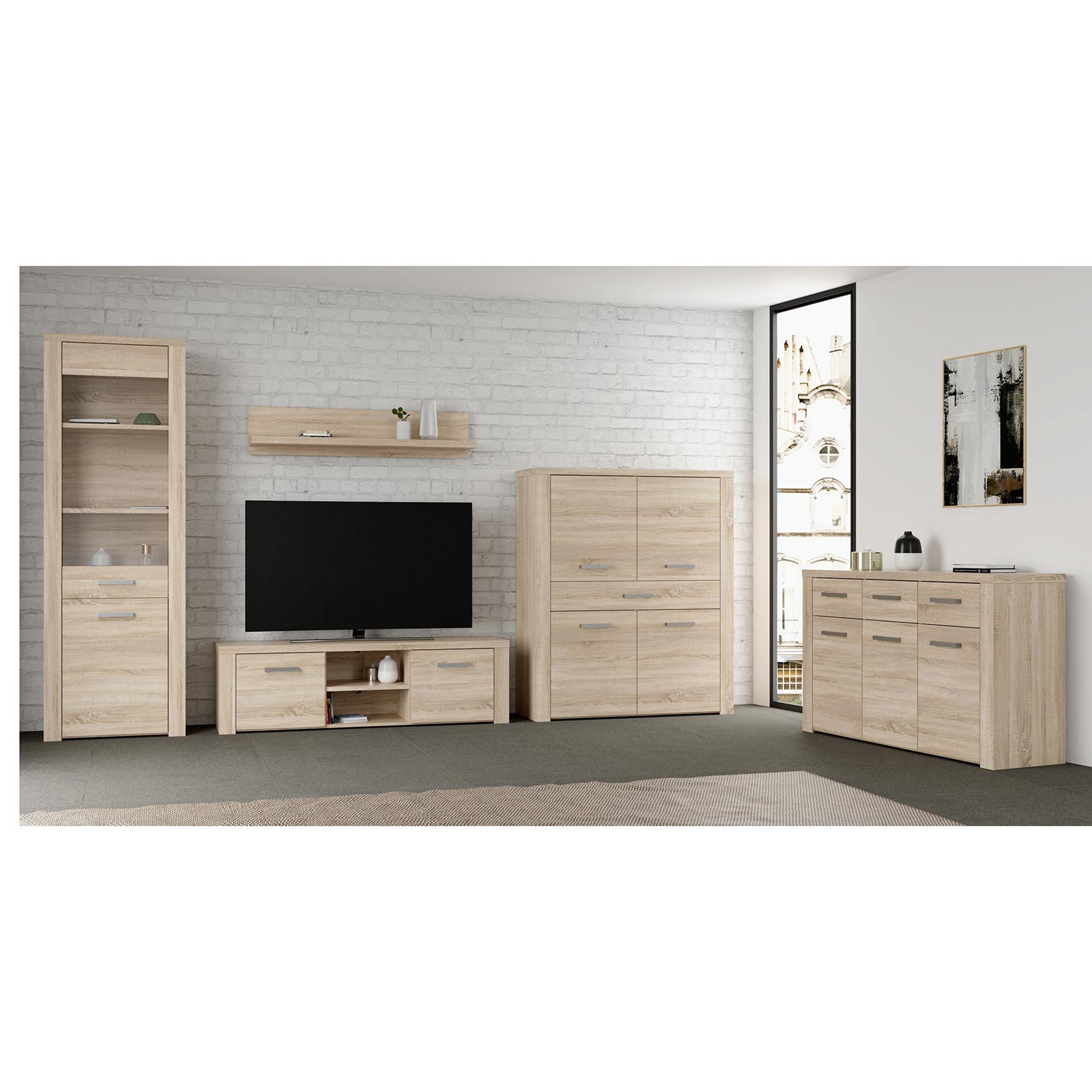 Highboard - Sonoma Eiche - 116 cm breit