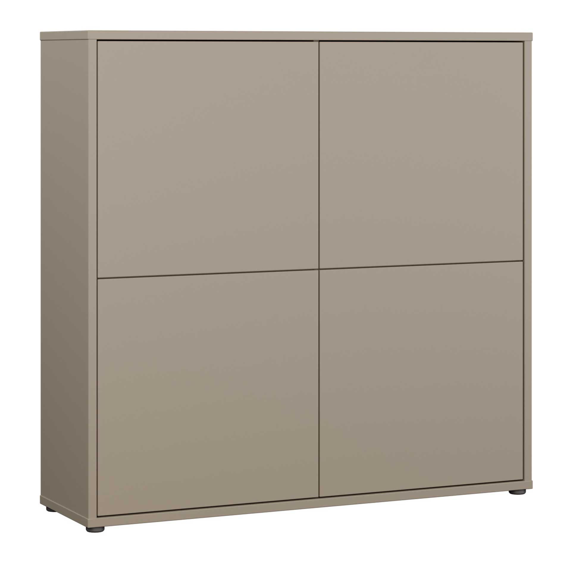 Highboard - taupe - 4 Türen - 125 cm