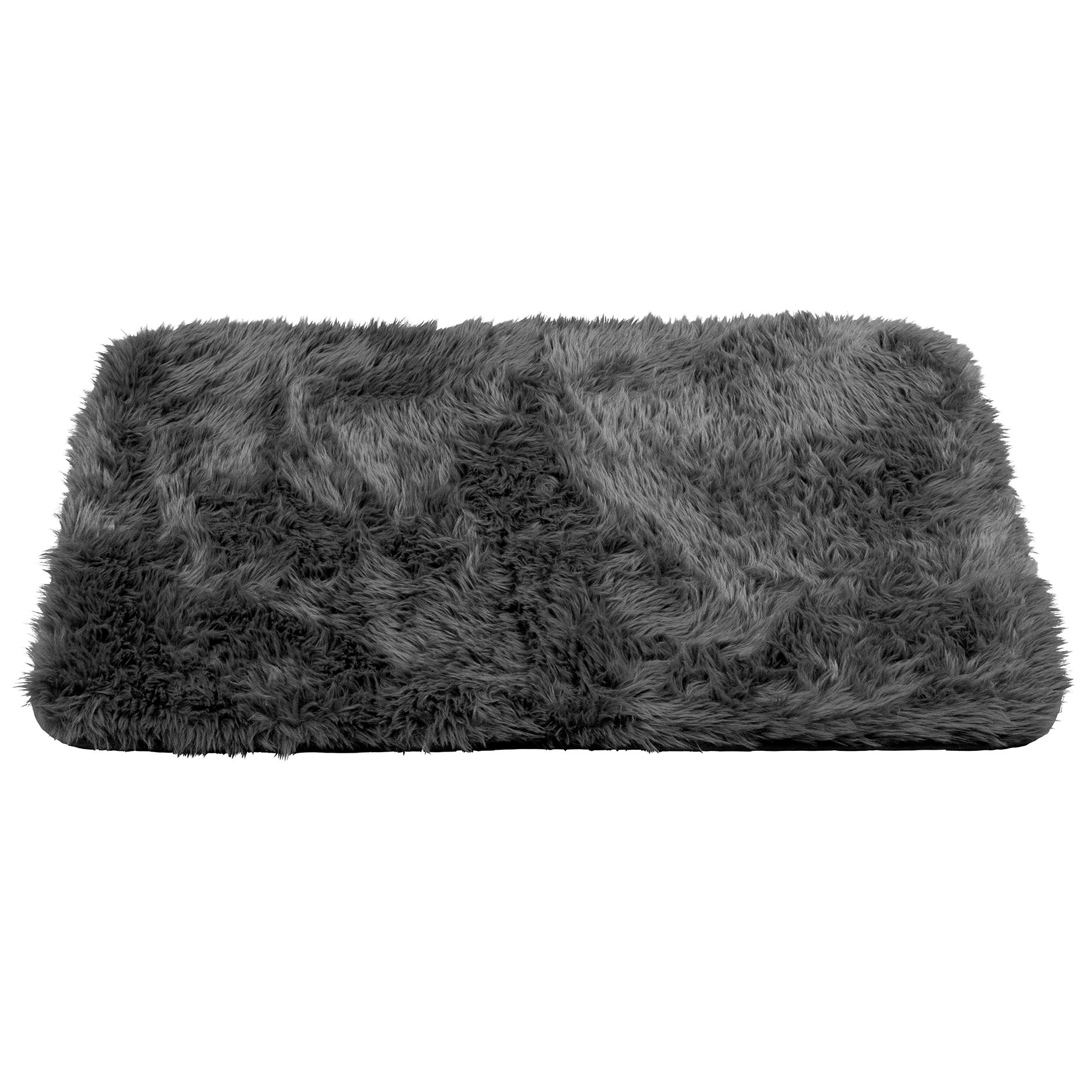 Hochflor-Teppich - silber - 80x150 cm