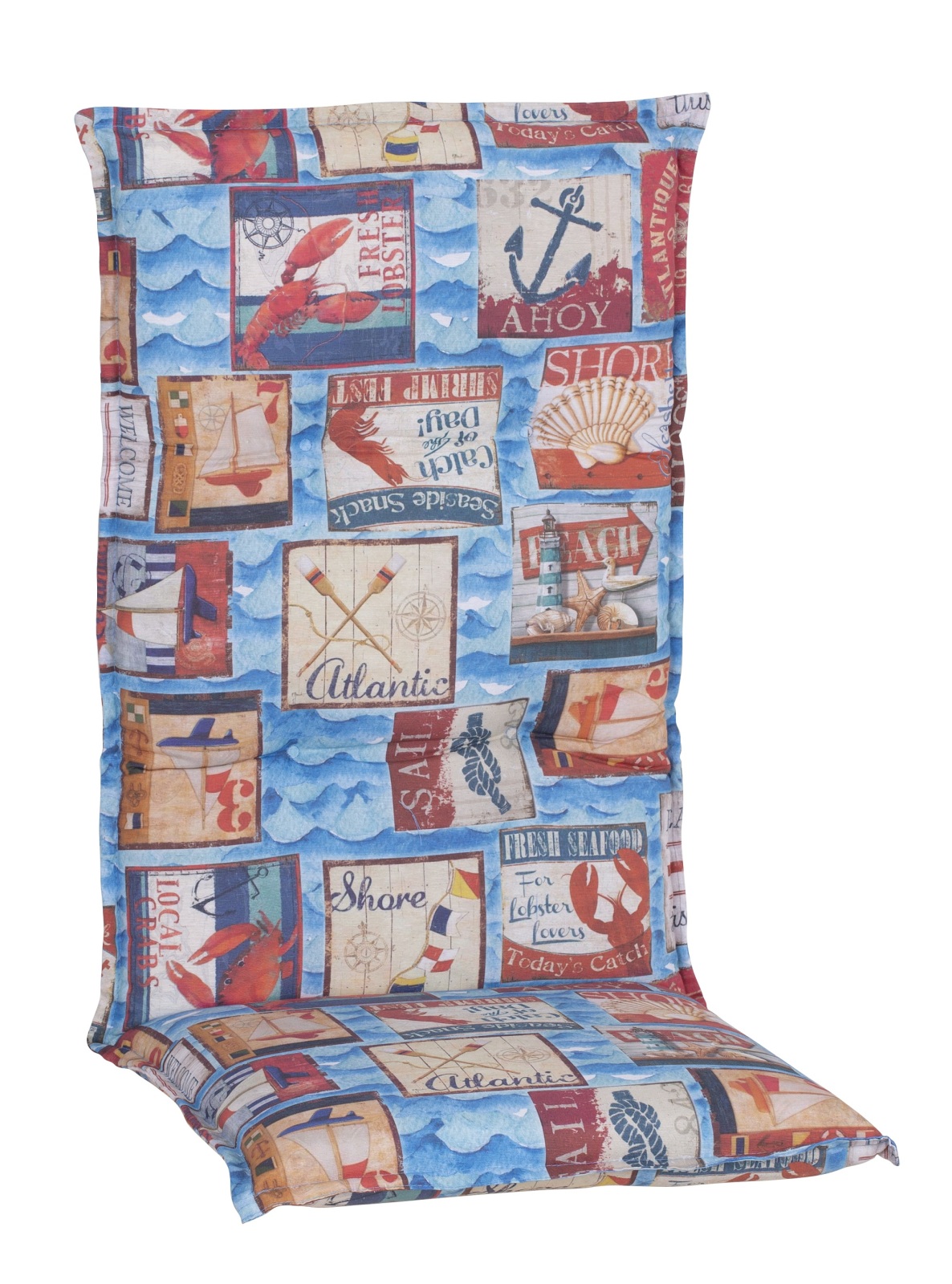 Hochlehner-Auflage - bunt - Maritim - 118x46 cm