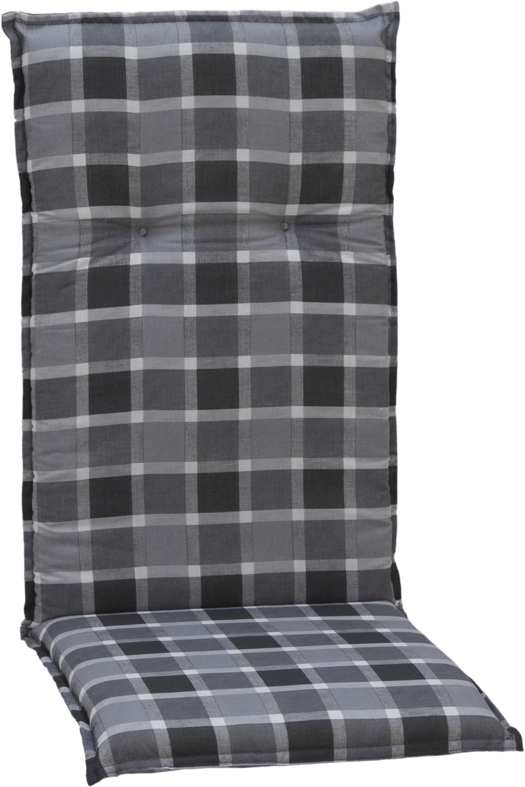 Hochlehner-Saumauflage - grau-anthrazit - Karo - 118x50 cm
