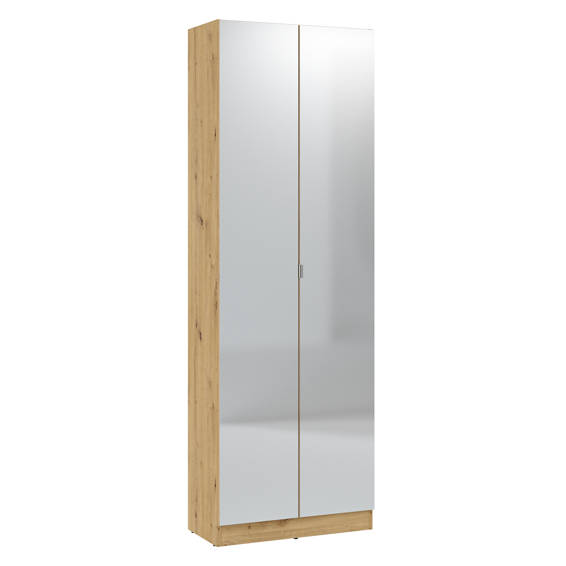 Hochschrank - Artisan Eiche - 2 Spiegeltüren - 65 cm breit