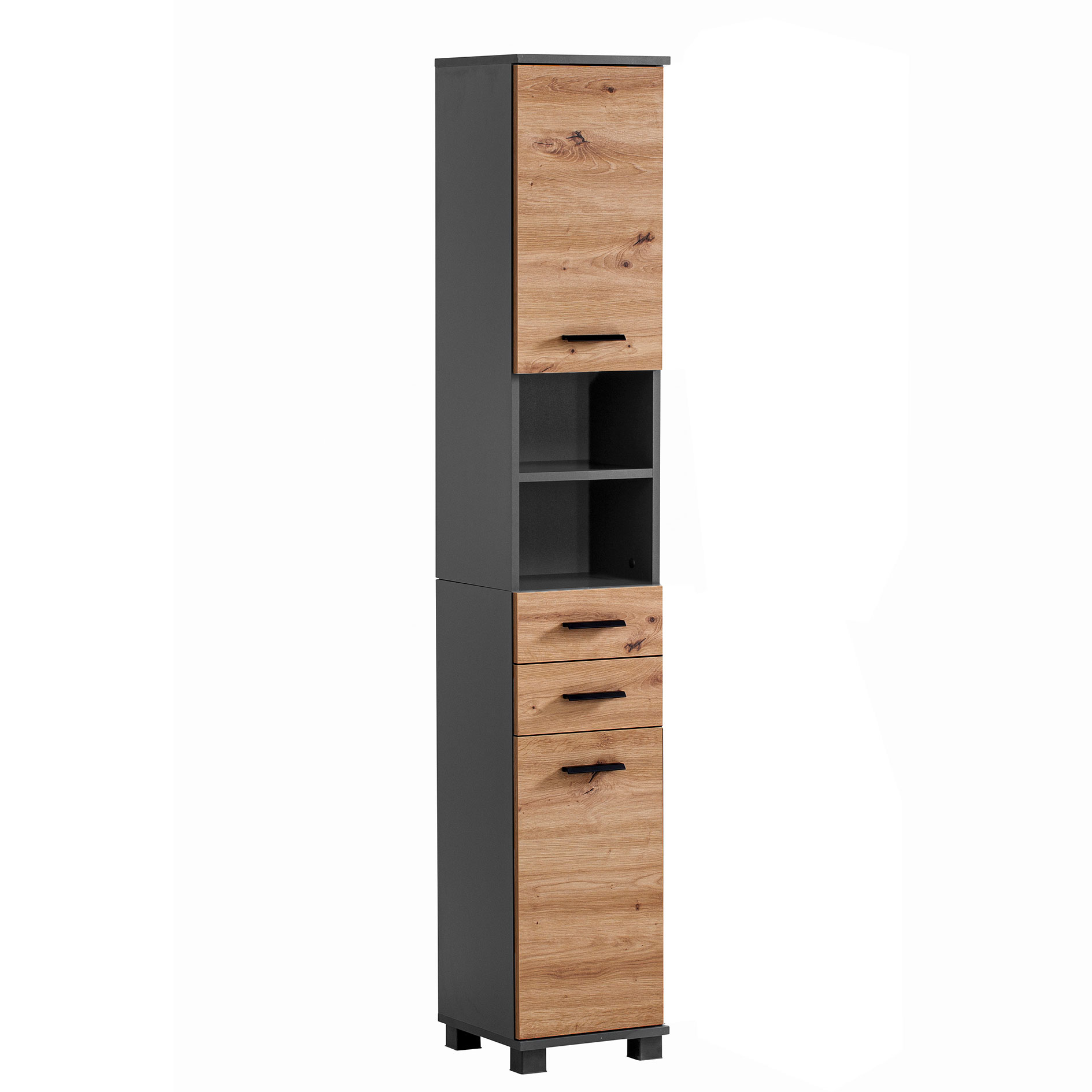 Hochschrank - Artisan Eiche - anthrazit - 30,3 cm