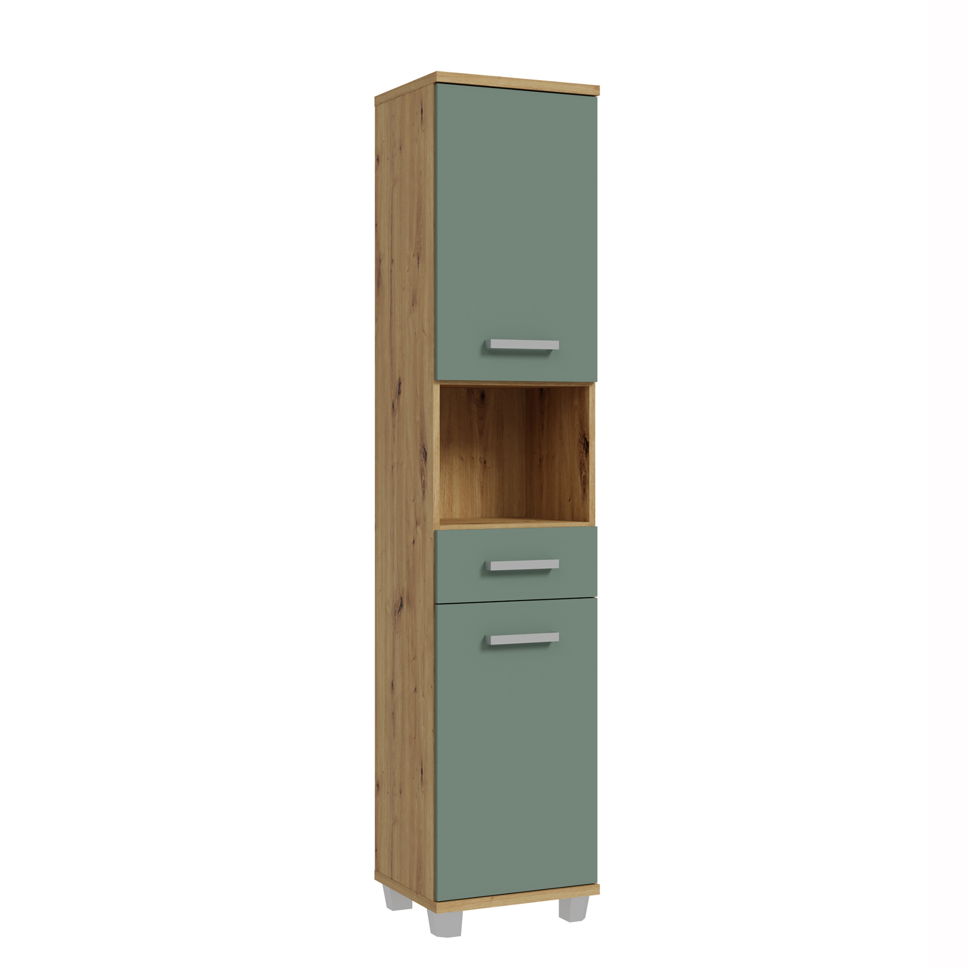 Hochschrank - Artisan Eiche - salbei - 40 cm