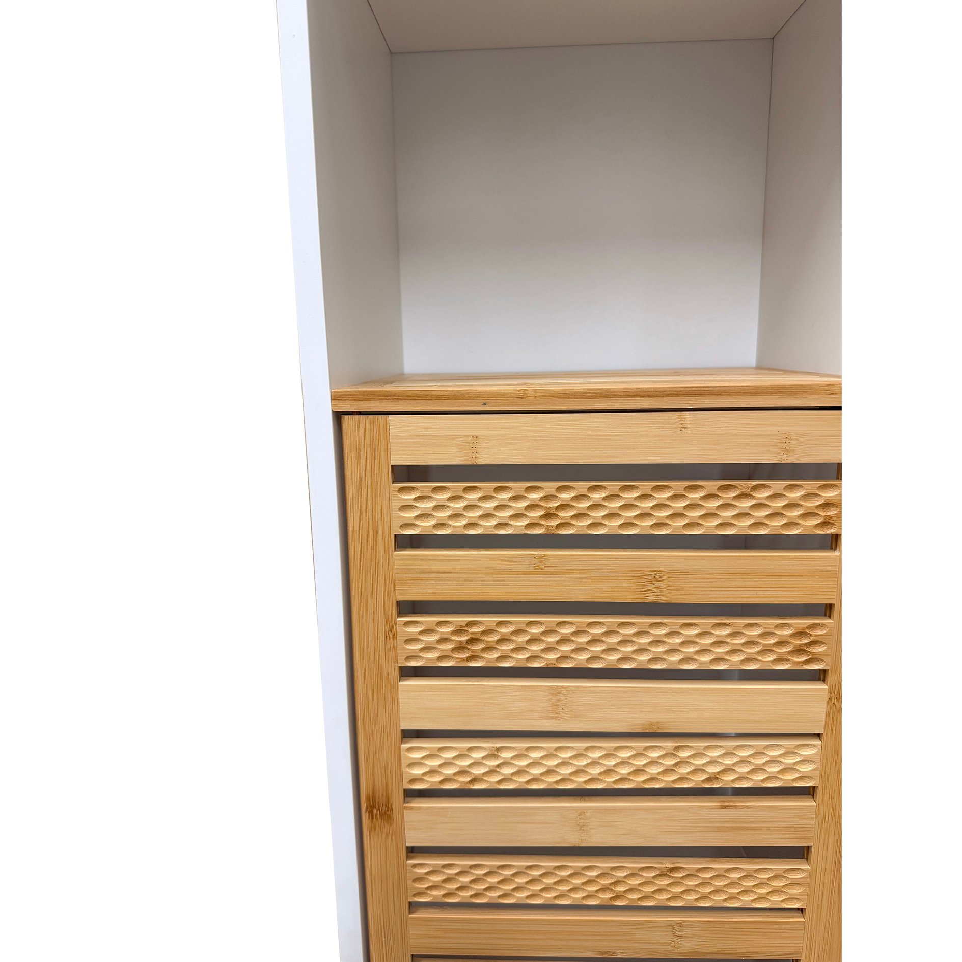 Hochschrank - Bambus - wei - offenes Fach - 120 cm | Online bei ROLLER  kaufen