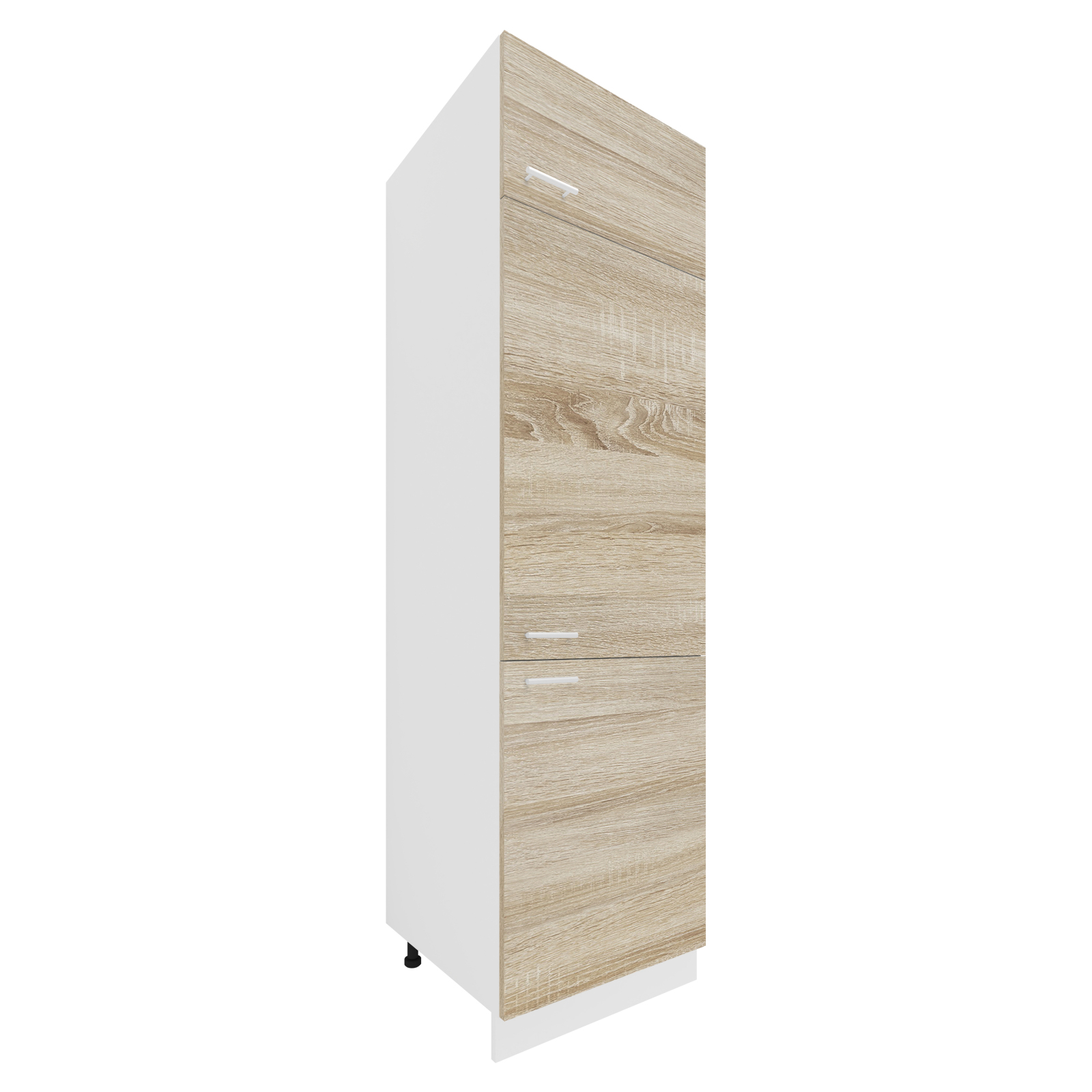 Hochschrank ESILO - Sonoma Eiche - weiß - 60 cm
