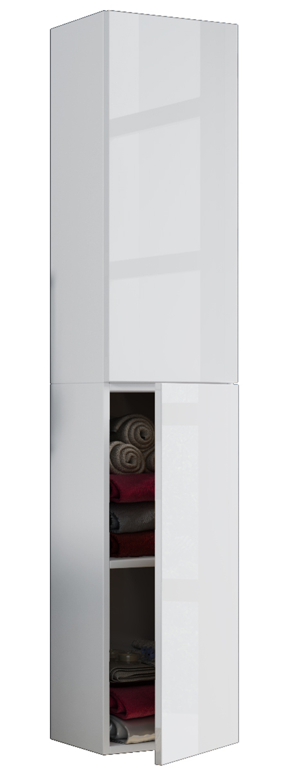 Hochschrank LENDAS - weiß - 150 cm hoch