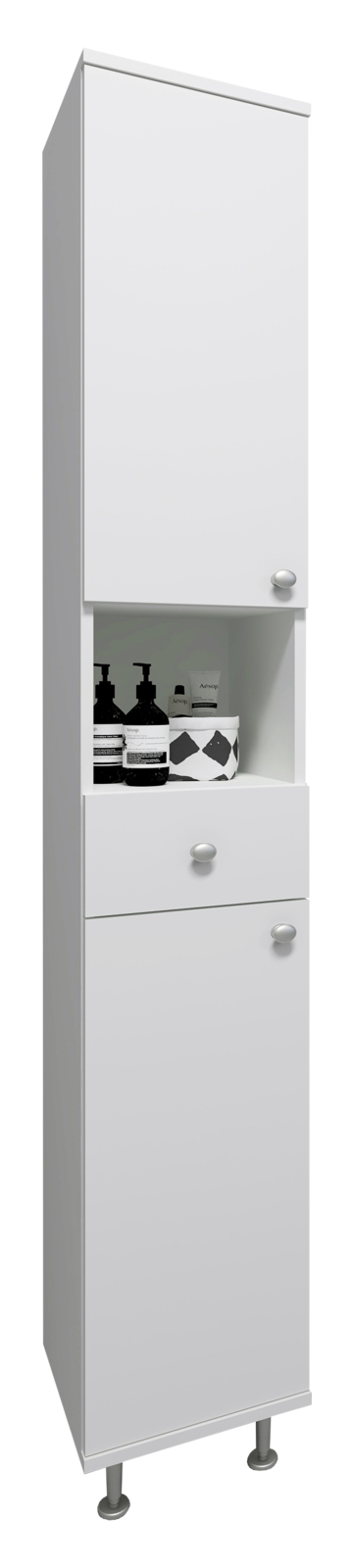Hochschrank NILOSI - weiß - 30 cm breit