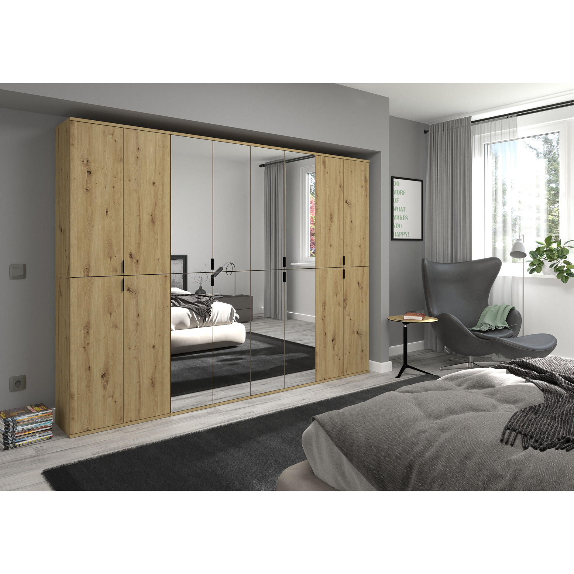 Hochschrank PROJEKT X - Artisan Eiche - 61 cm