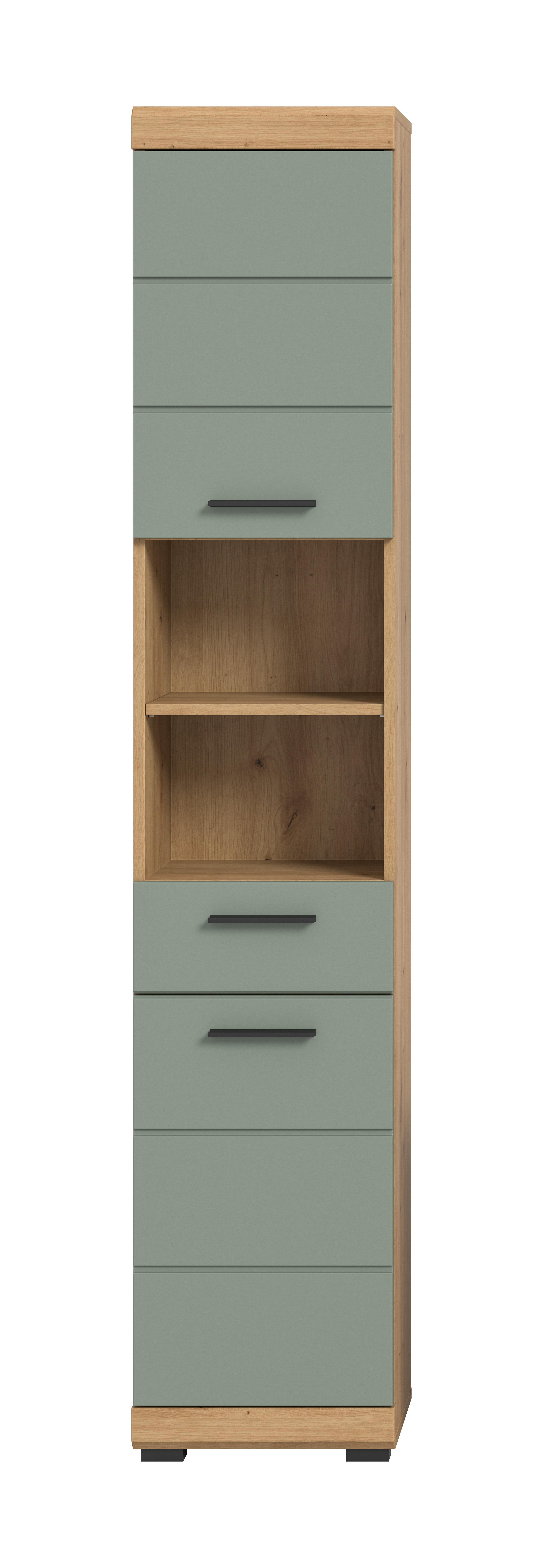 Hochschrank SCOUT - Salbei - Artisan Eiche - 37 cm