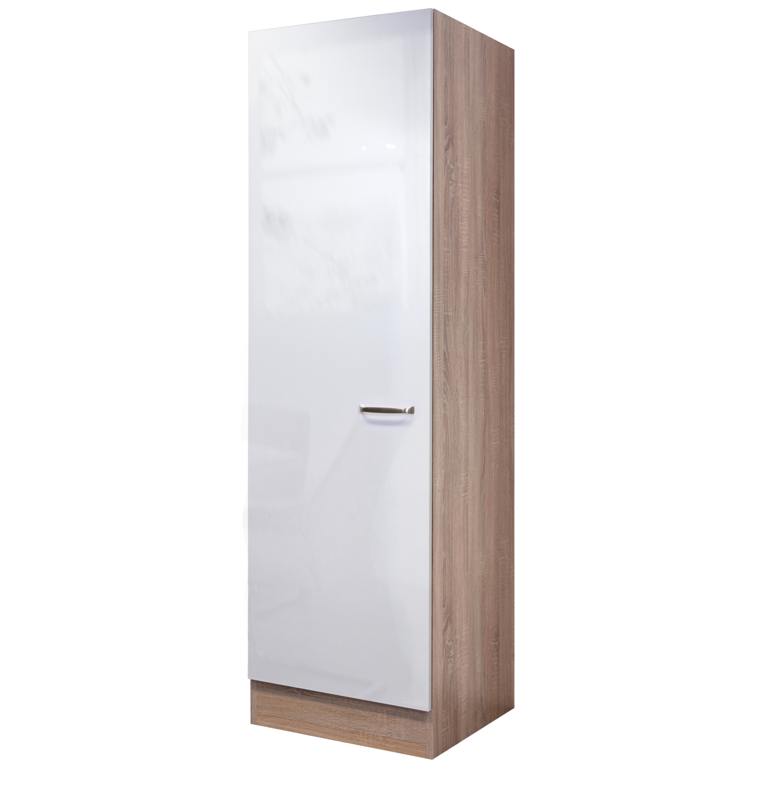 Hochschrank VALERO - weiß Hochglanz-Sonoma Eiche - 50 cm