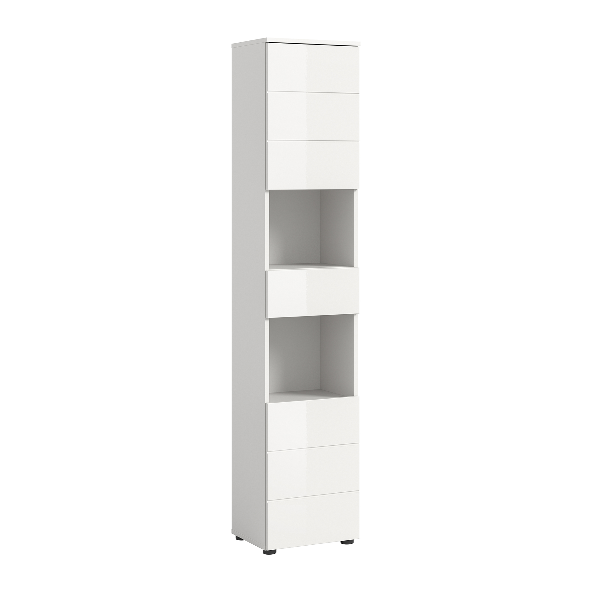 Hochschrank VIRA - weiß Hochglanz - 190 cm hoch