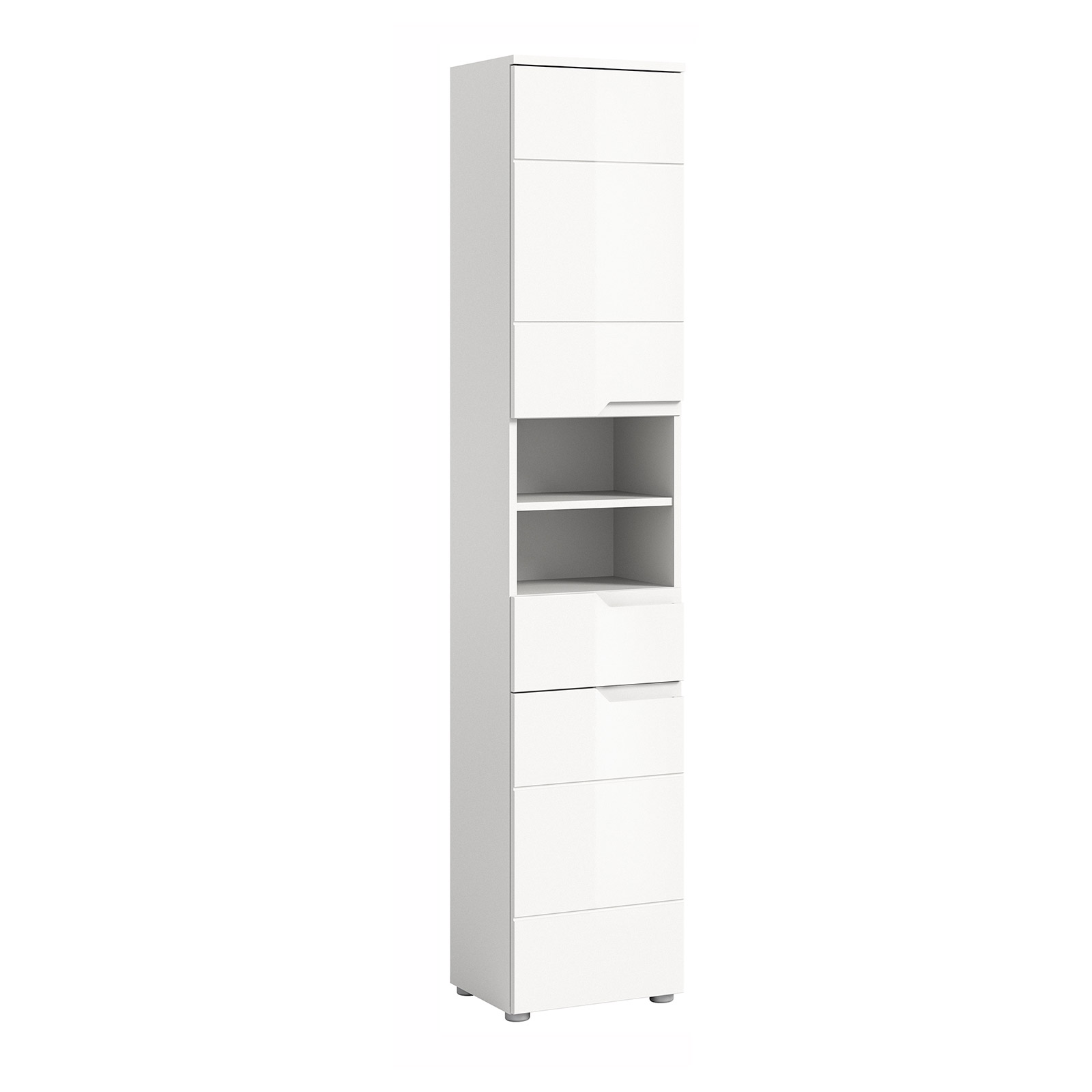 Hochschrank - weiß Hochglanz - 193 cm hoch