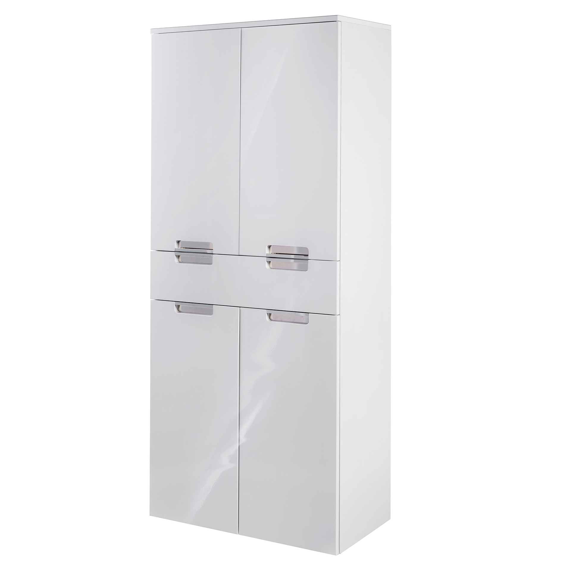 Hochschrank - weiß Hochglanz - 35 cm