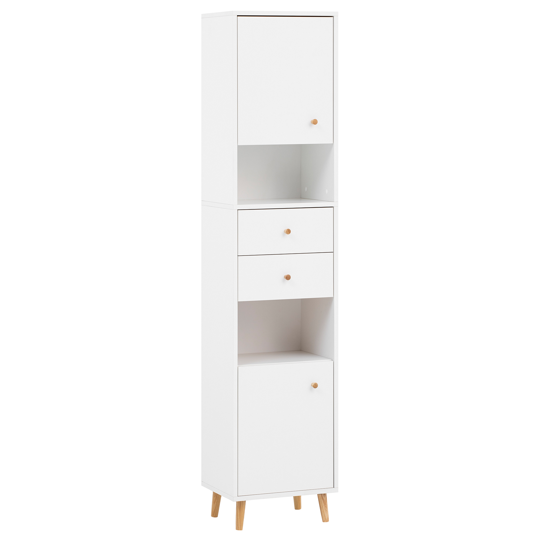 Hochschrank - weiß matt - 40,3 cm breit