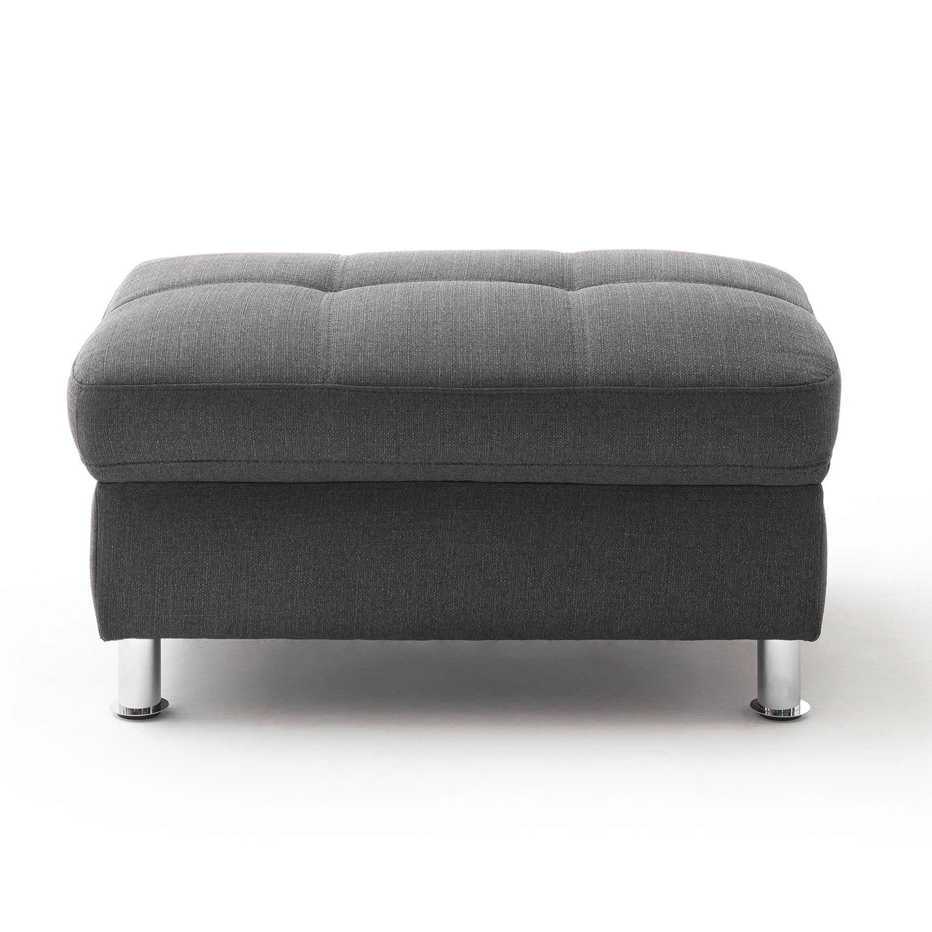 Hocker - anthrazit - Webstoff - 90 cm breit
