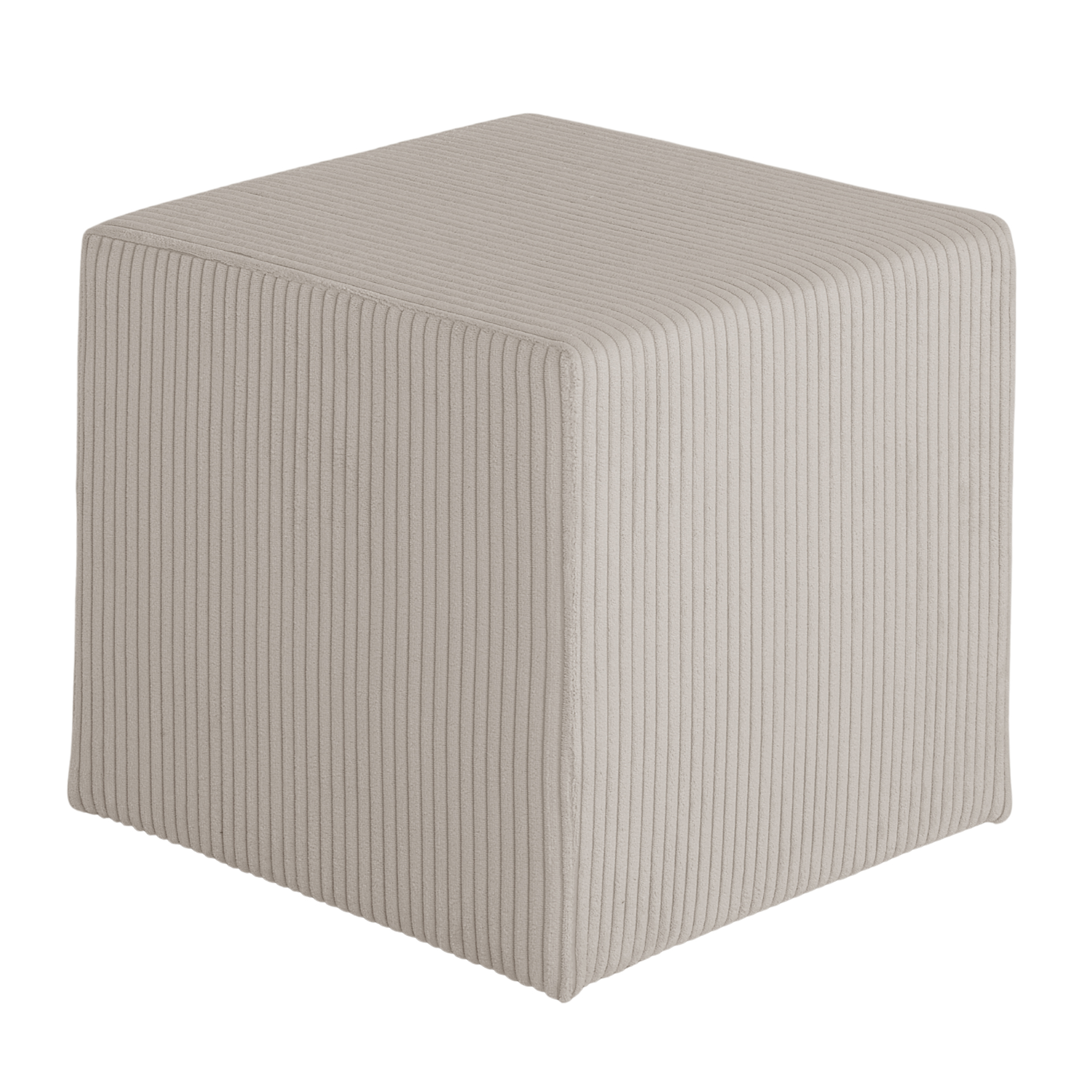 Hocker - cream - Cord - 45x45 cm
