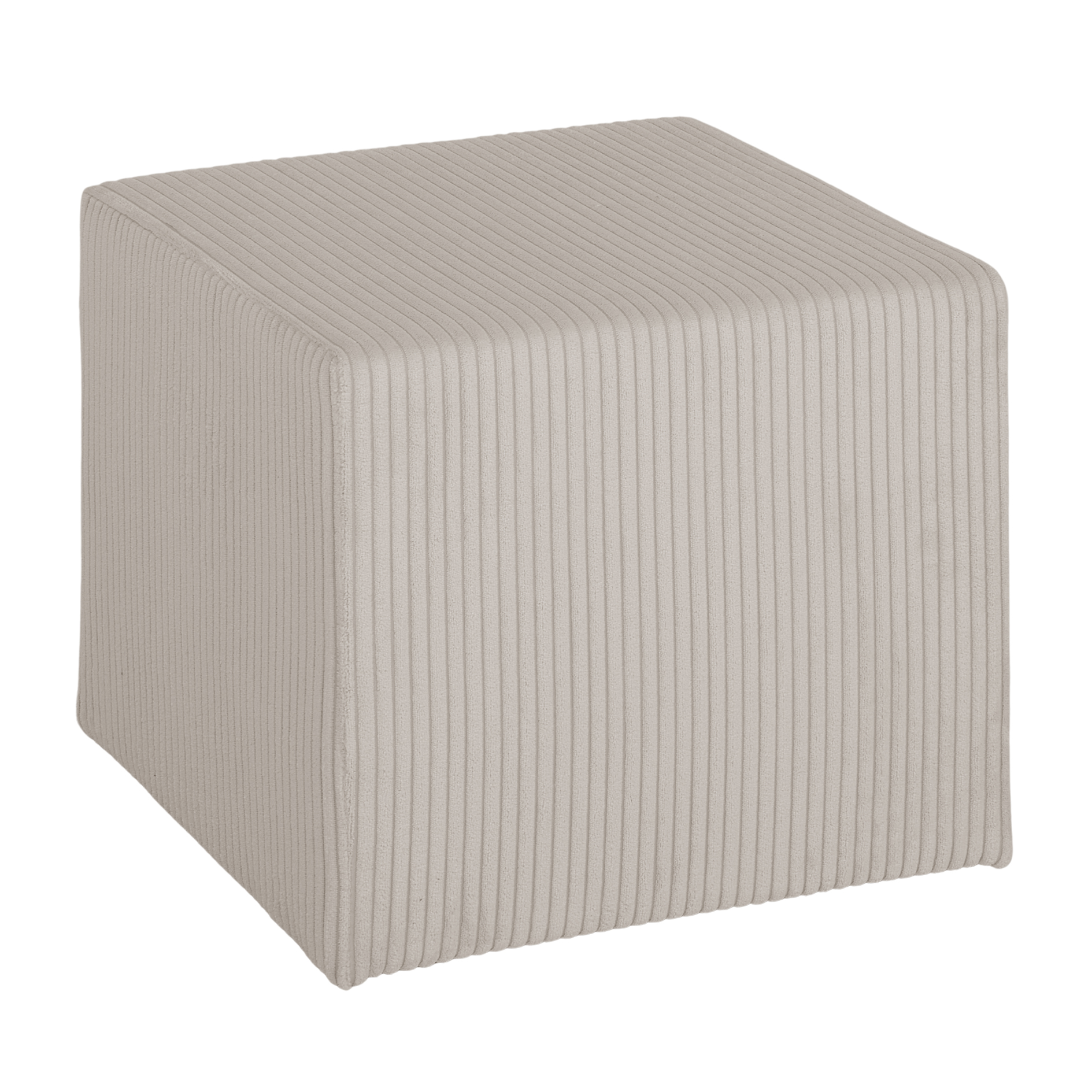 Hocker - cream - Cord - 45x45 cm