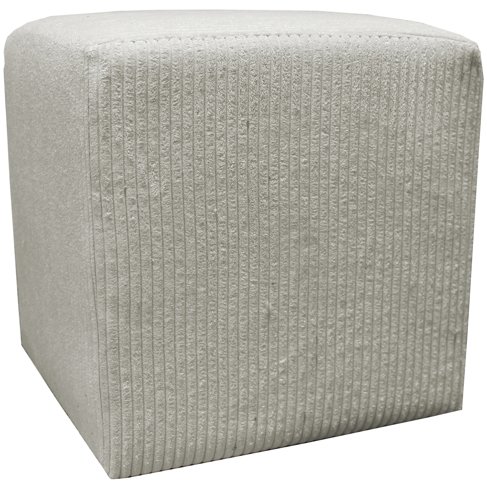 Hocker - creme - Cord - 45x45 cm