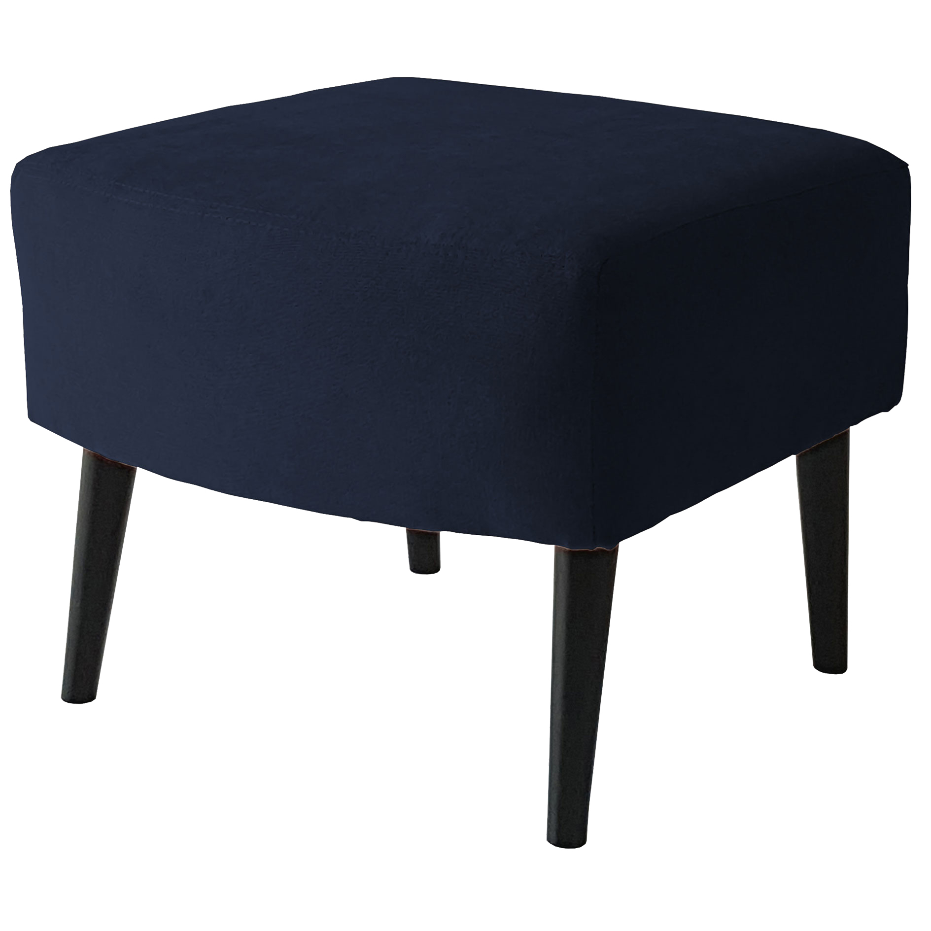 Hocker - deep blue - Wellenfederung - Microfaser