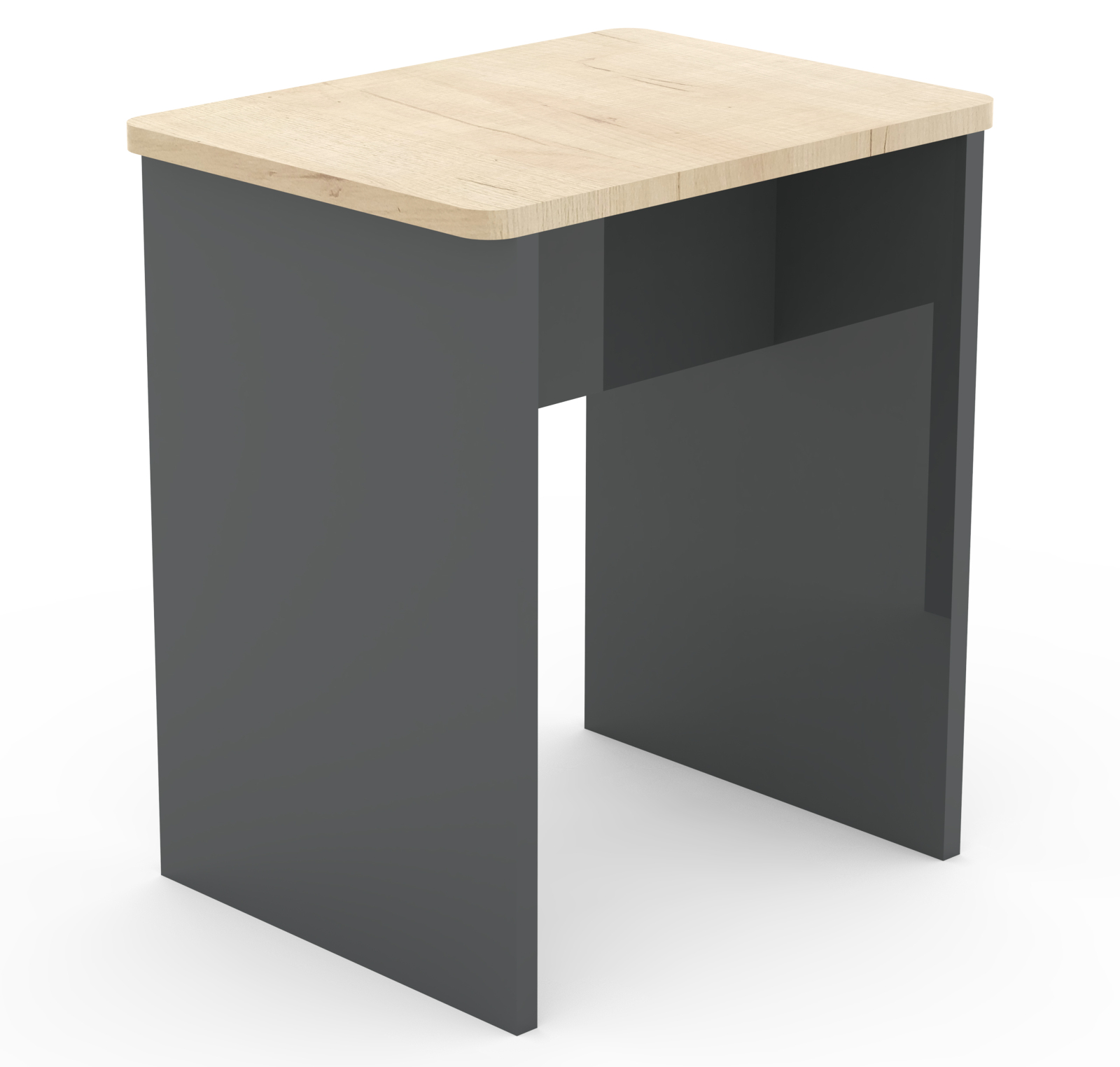 Hocker ESAL - anthrazit - Honig Eiche - 40 cm breit