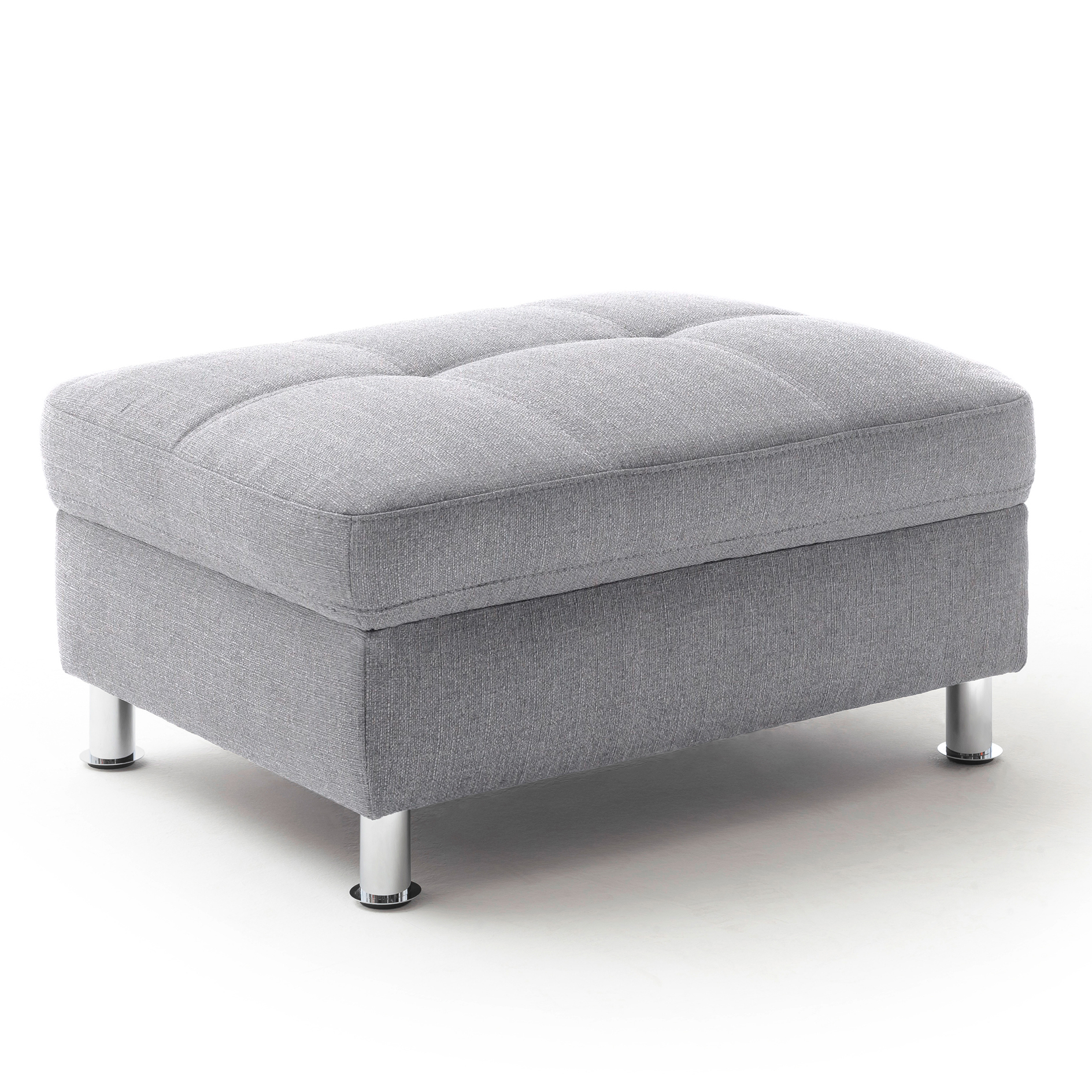 Hocker - grau - Microfaser - 90 cm breit