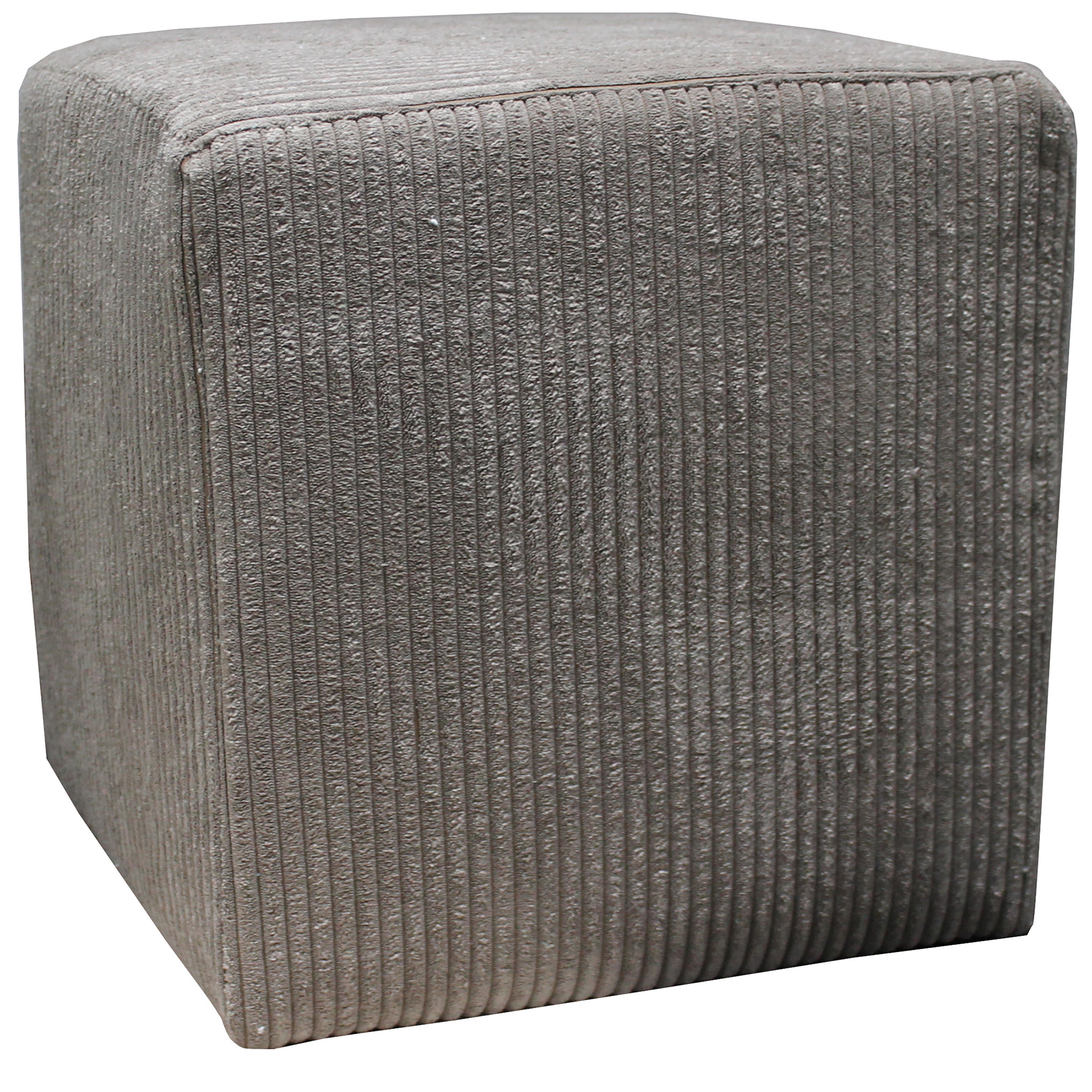 Hocker - hellbraun - Cord - 45x45 cm