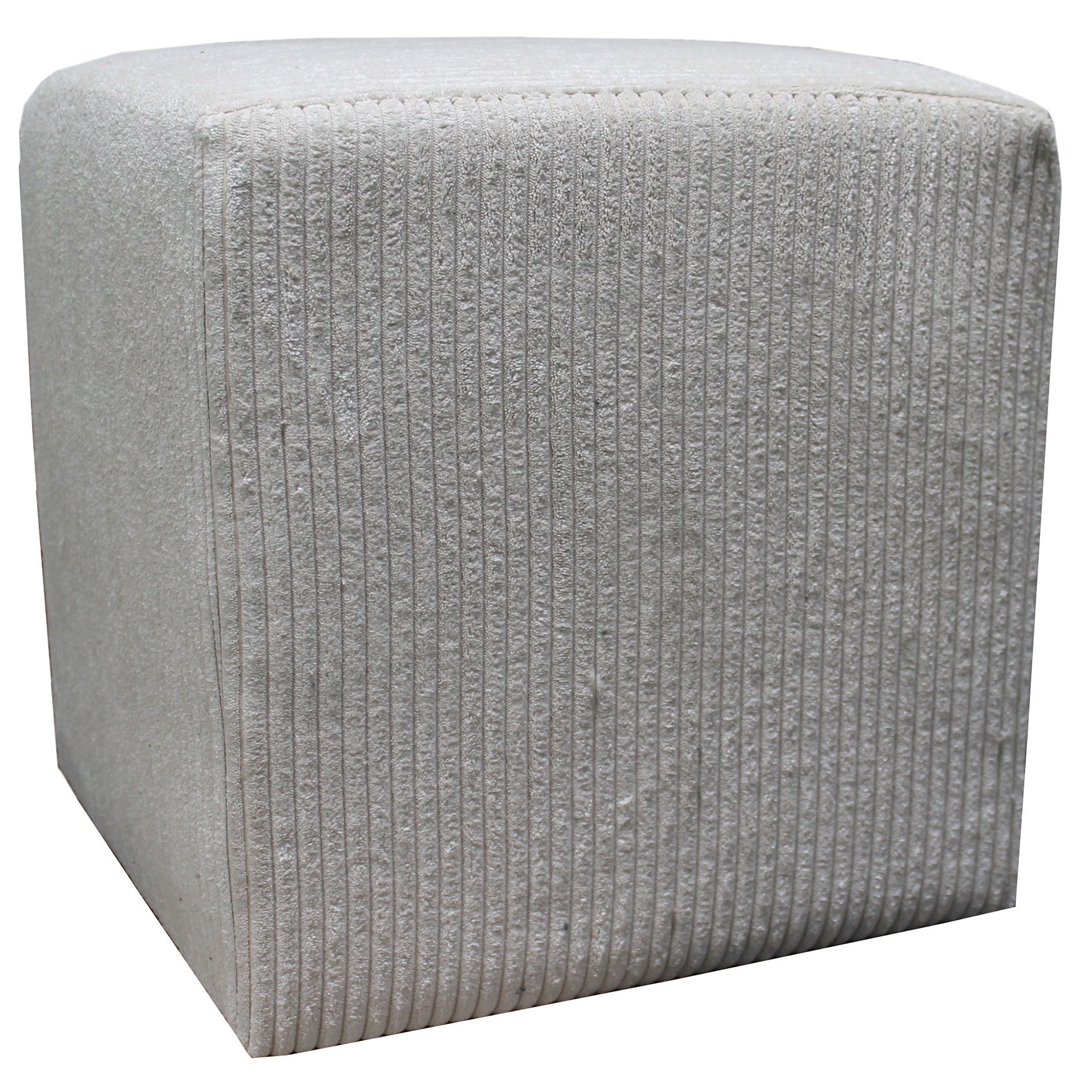 Hocker - hellgrau - Cord - 45x45 cm