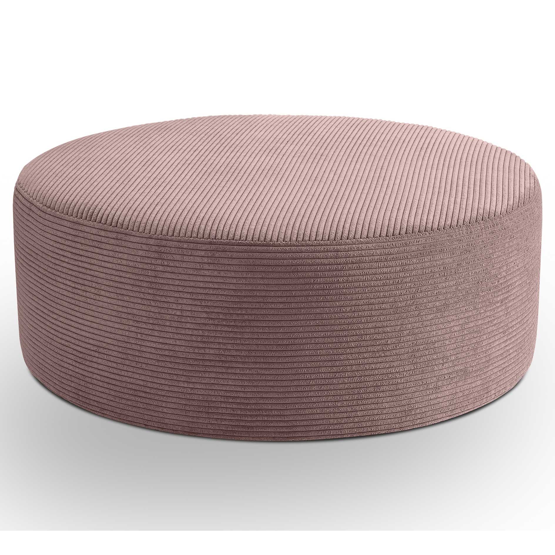 Hocker KOLO - altrosa - Cord - Ø 103 cm